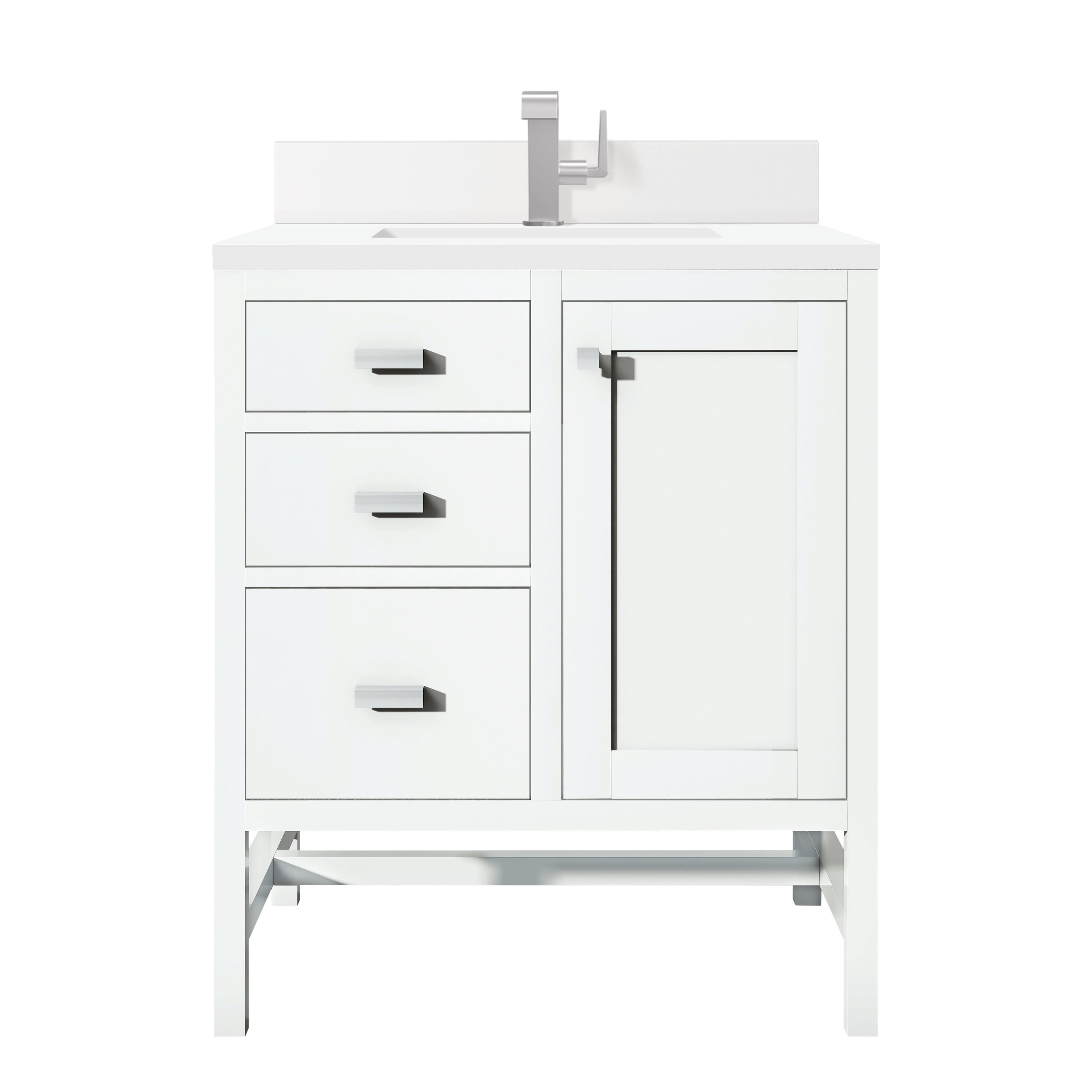James Martin Vanities Addison 30" Single Vanity - Glossy White