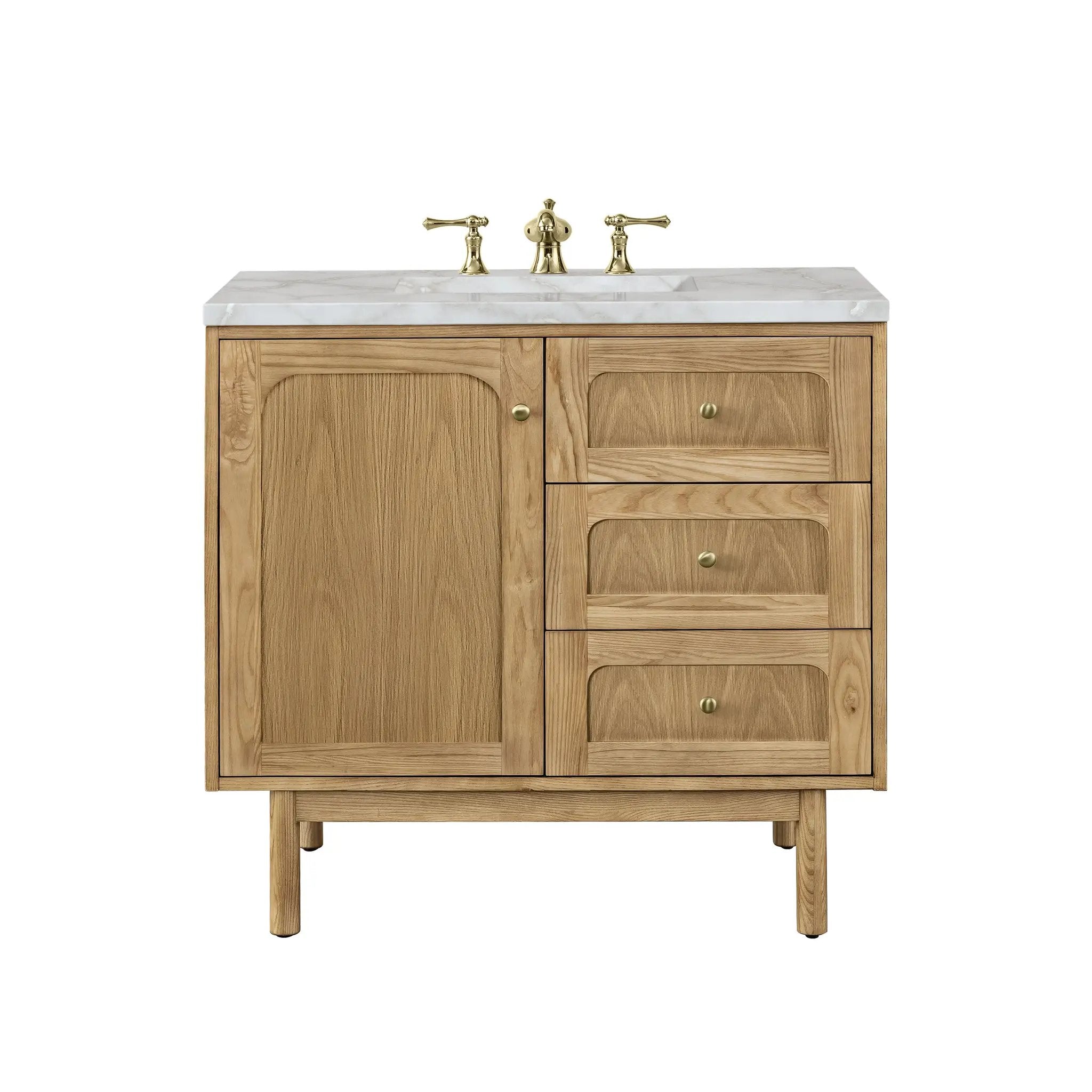 James Martin Laurent 36" Single Vanity Set - Light Natural Oak by James Martin Vanities
