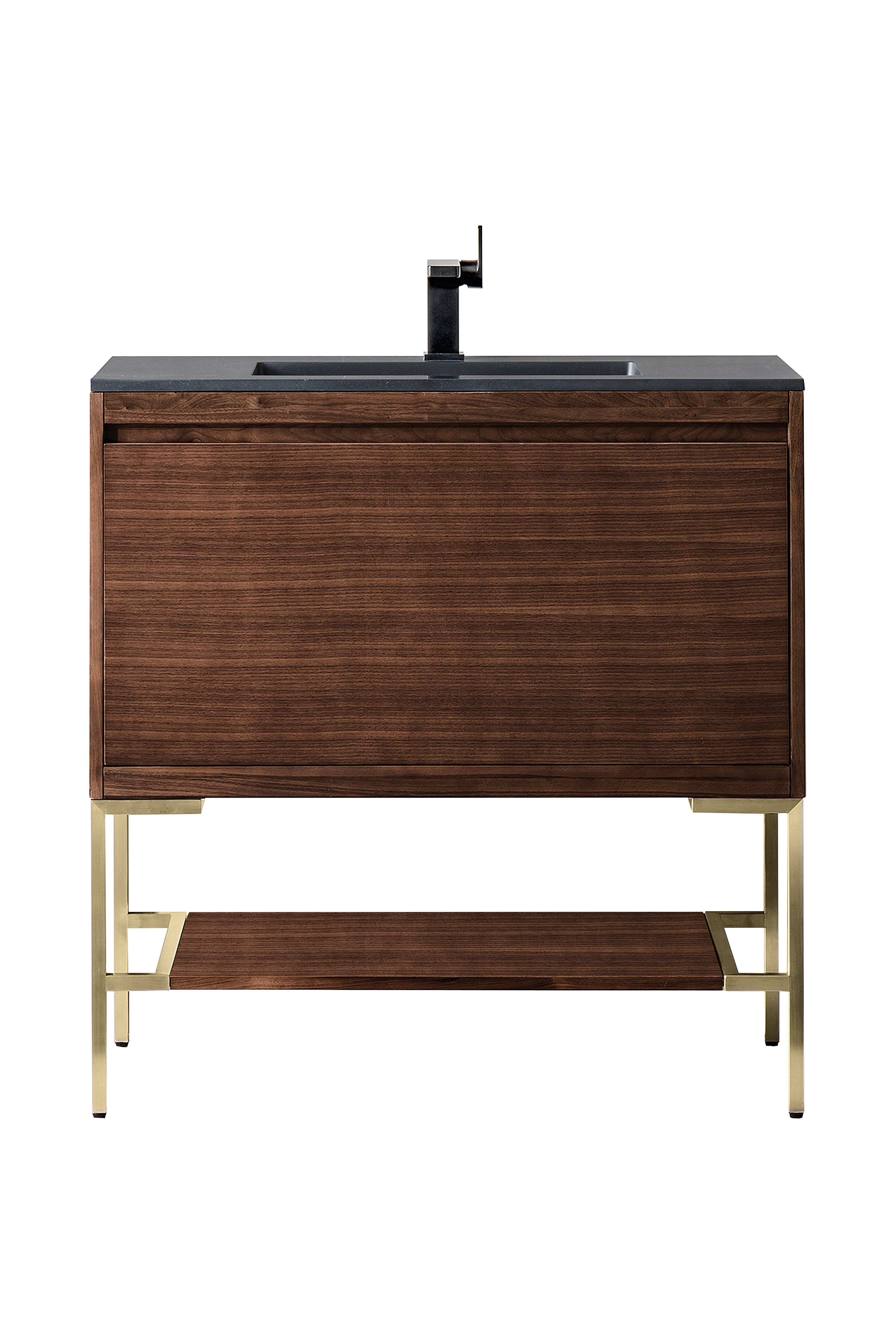 charcoal black composite stone top vanity