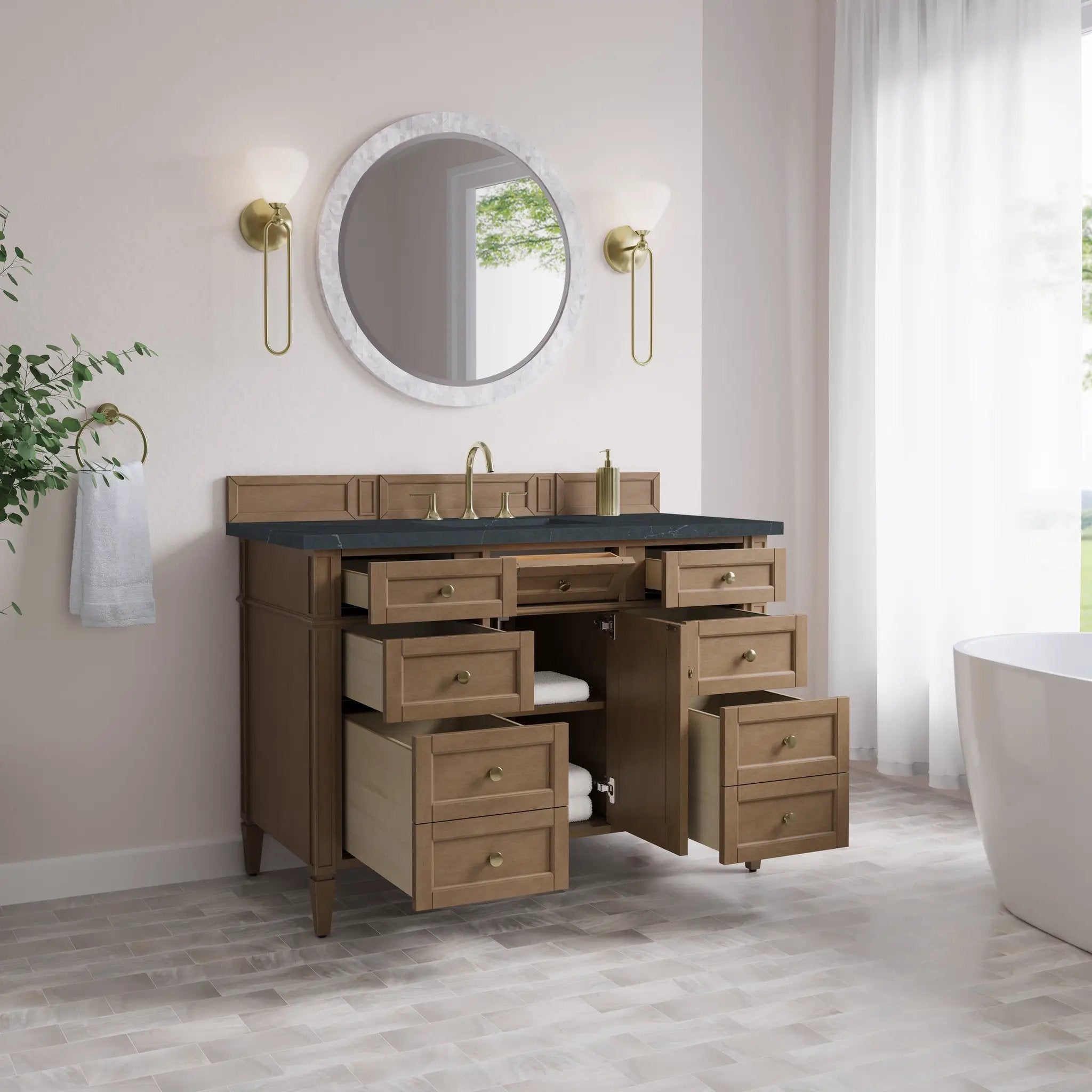 pecan vanity
