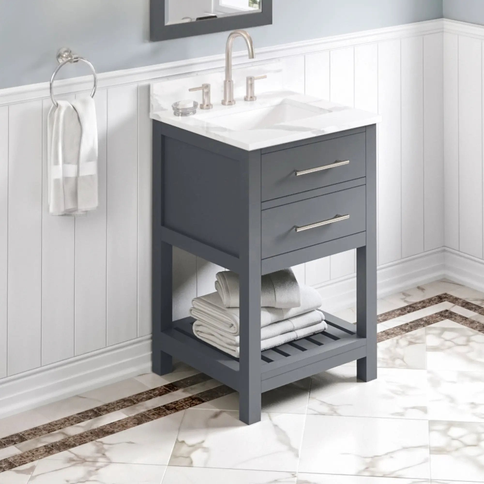 Jeffrey Alexander 24" Wavecrest Vanity Set by Jeffrey Alexander