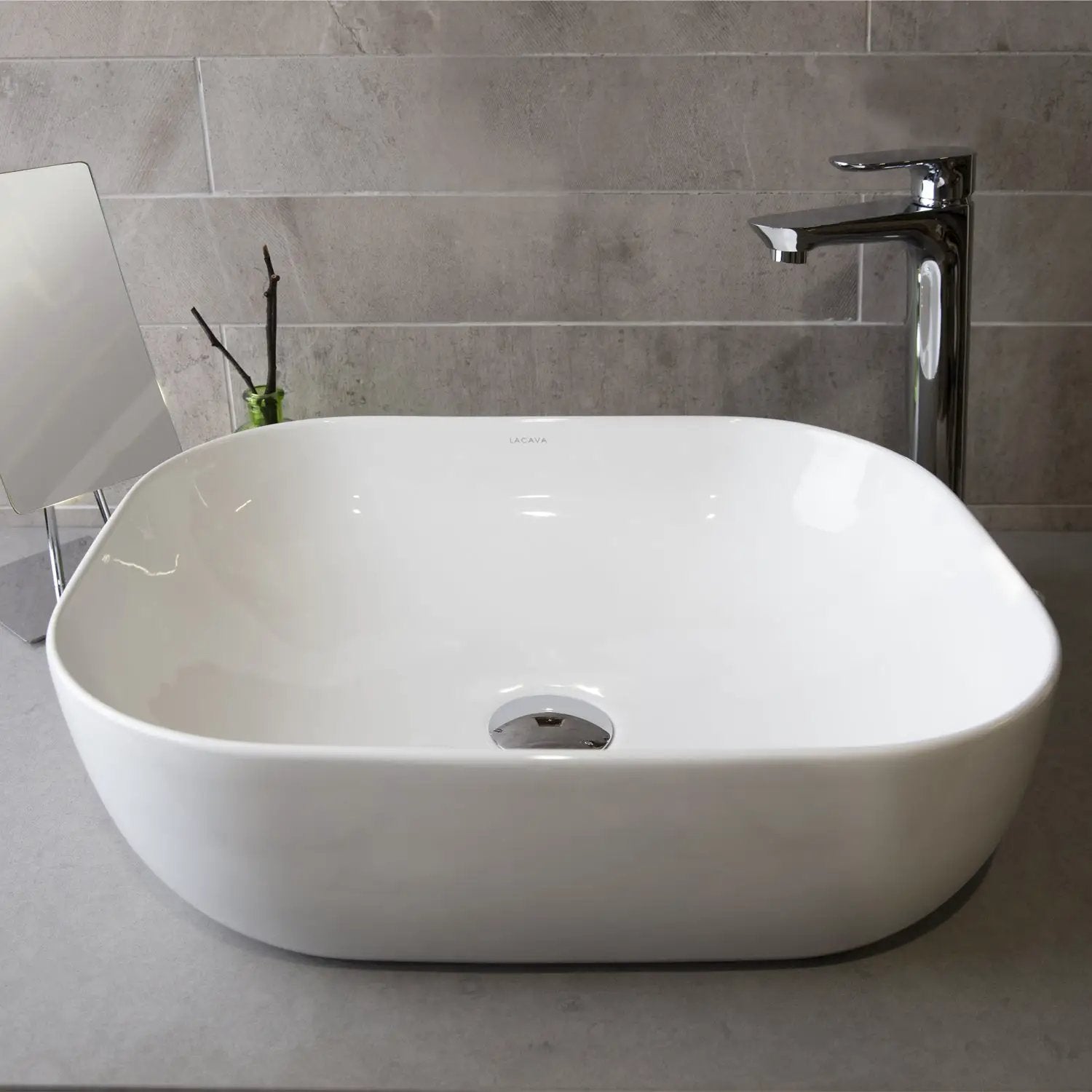 polished chrome faucet