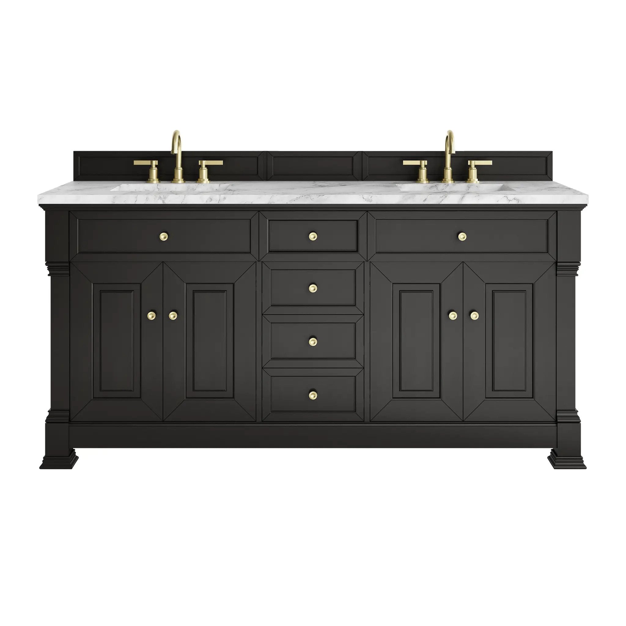 James Martin Brookfield 72" Double Vanity Set - Black Onyx by James Martin Vanities