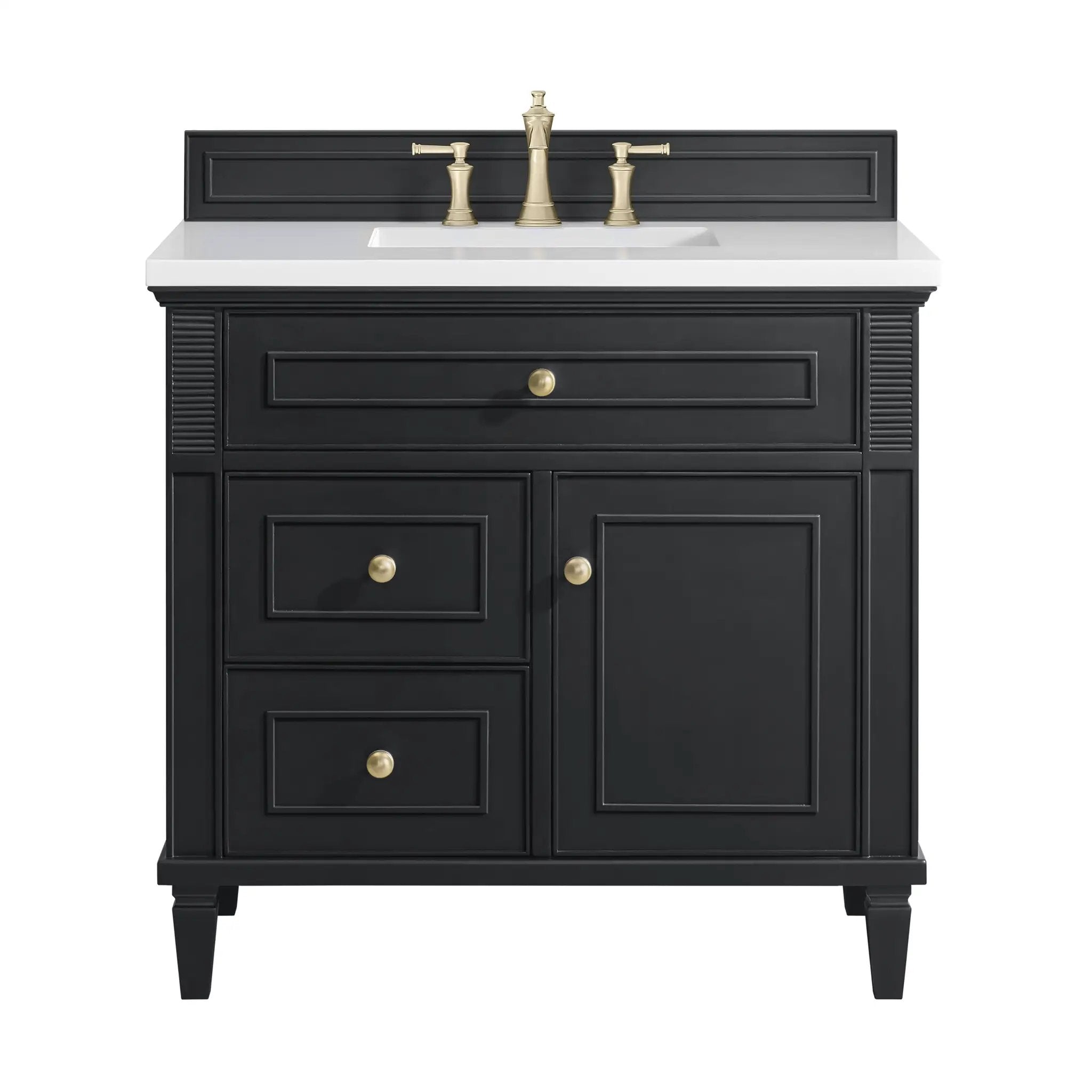 James Martin Lorelai 36" Single Vanity Set - Black Onyx by James Martin Vanities