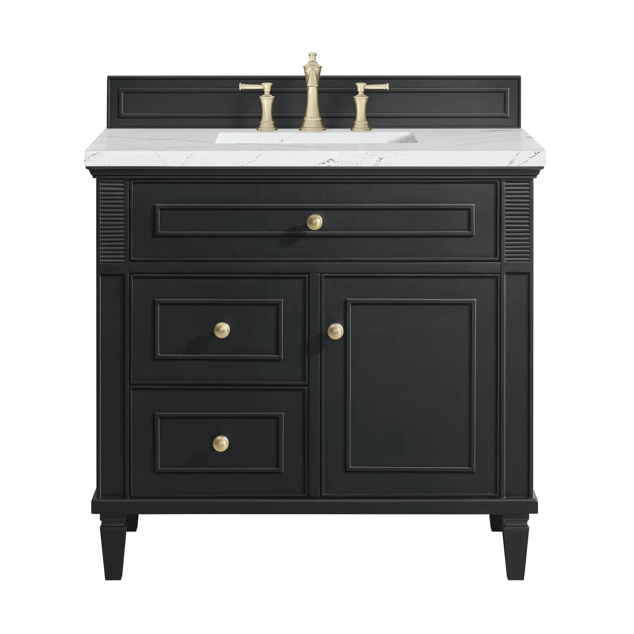 James Martin Lorelai 36" Single Vanity Set - Black Onyx by James Martin Vanities