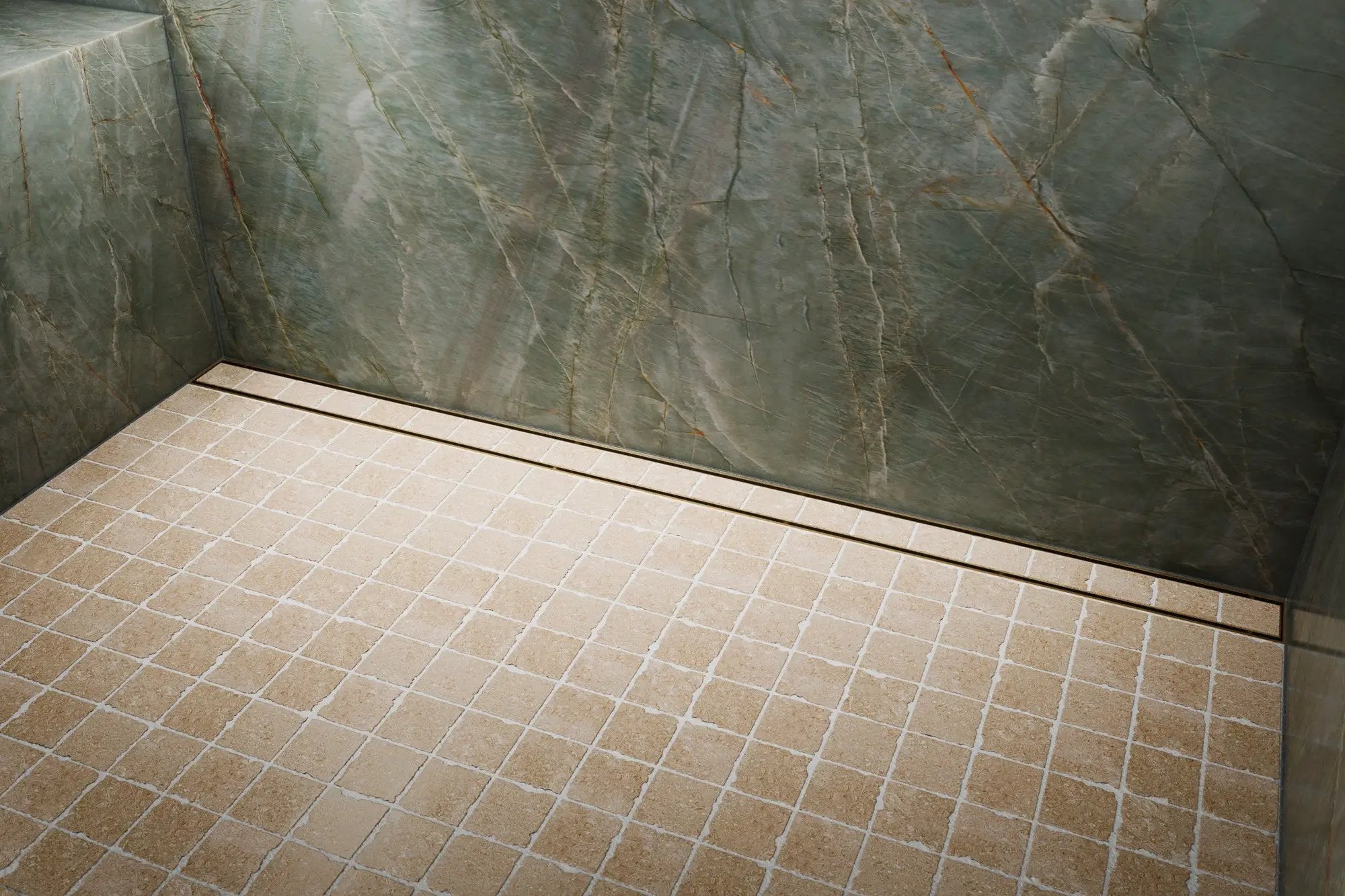luxe gold shower drain
