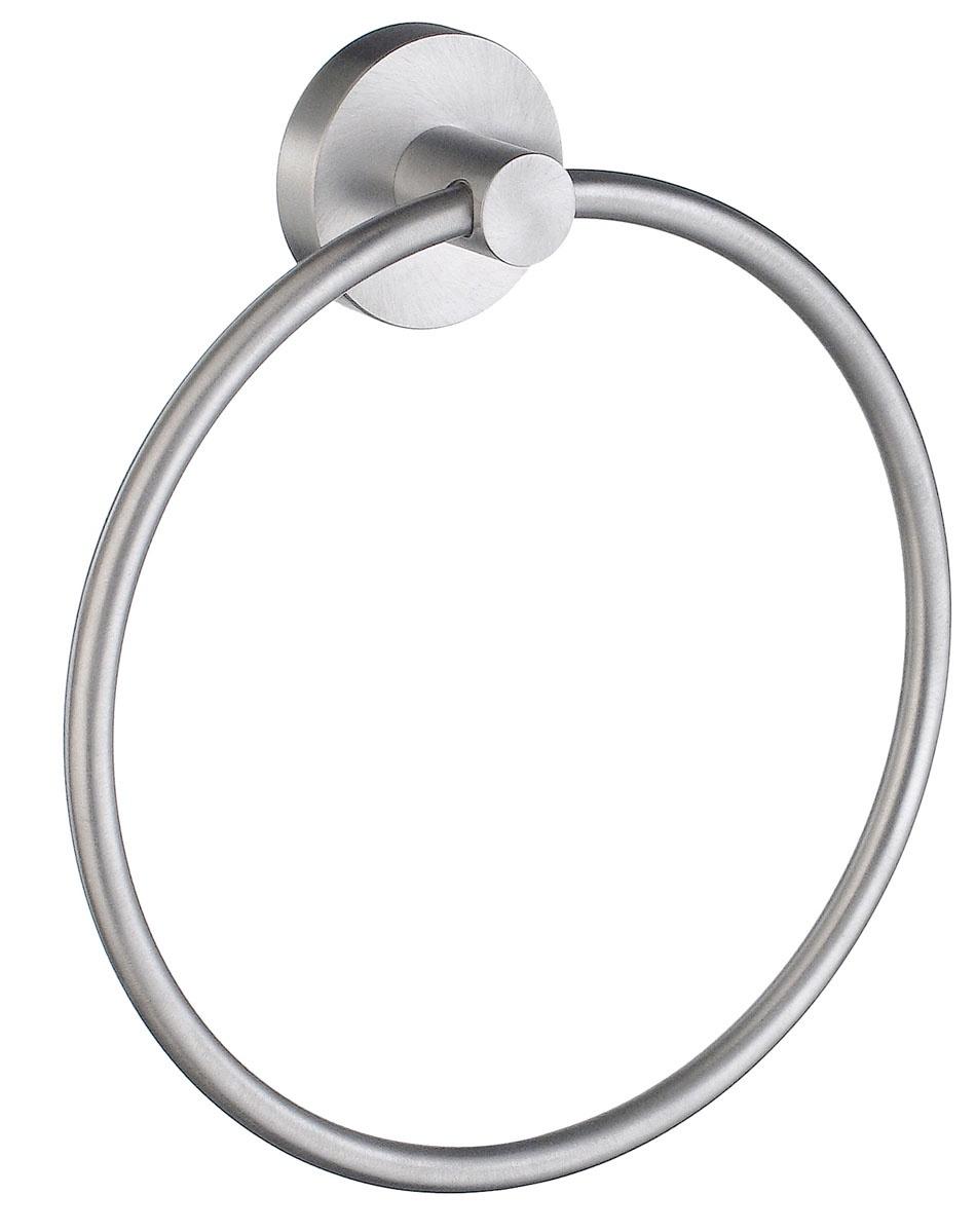 brushed chrome towel ring