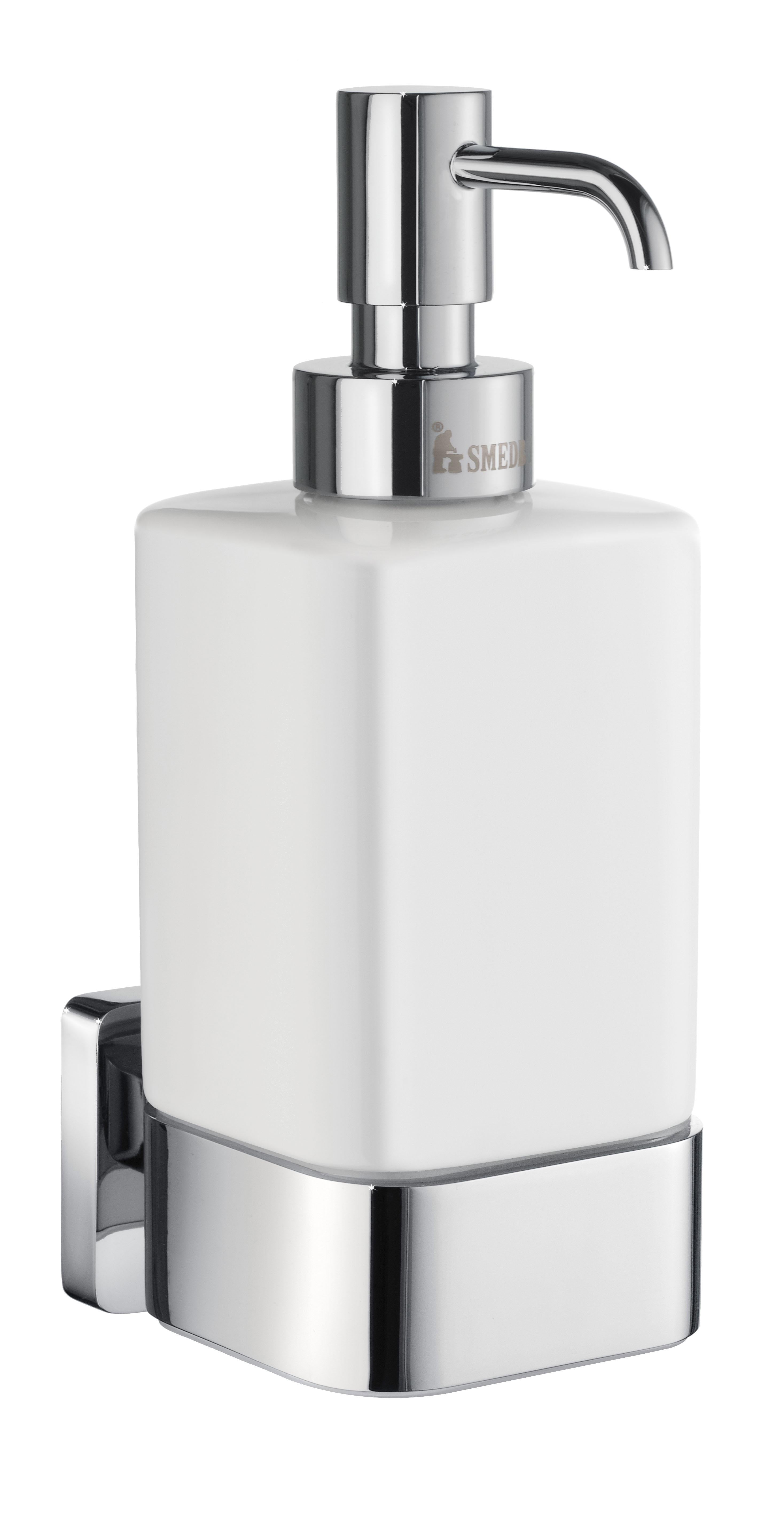 polished chrome soap dispenser
