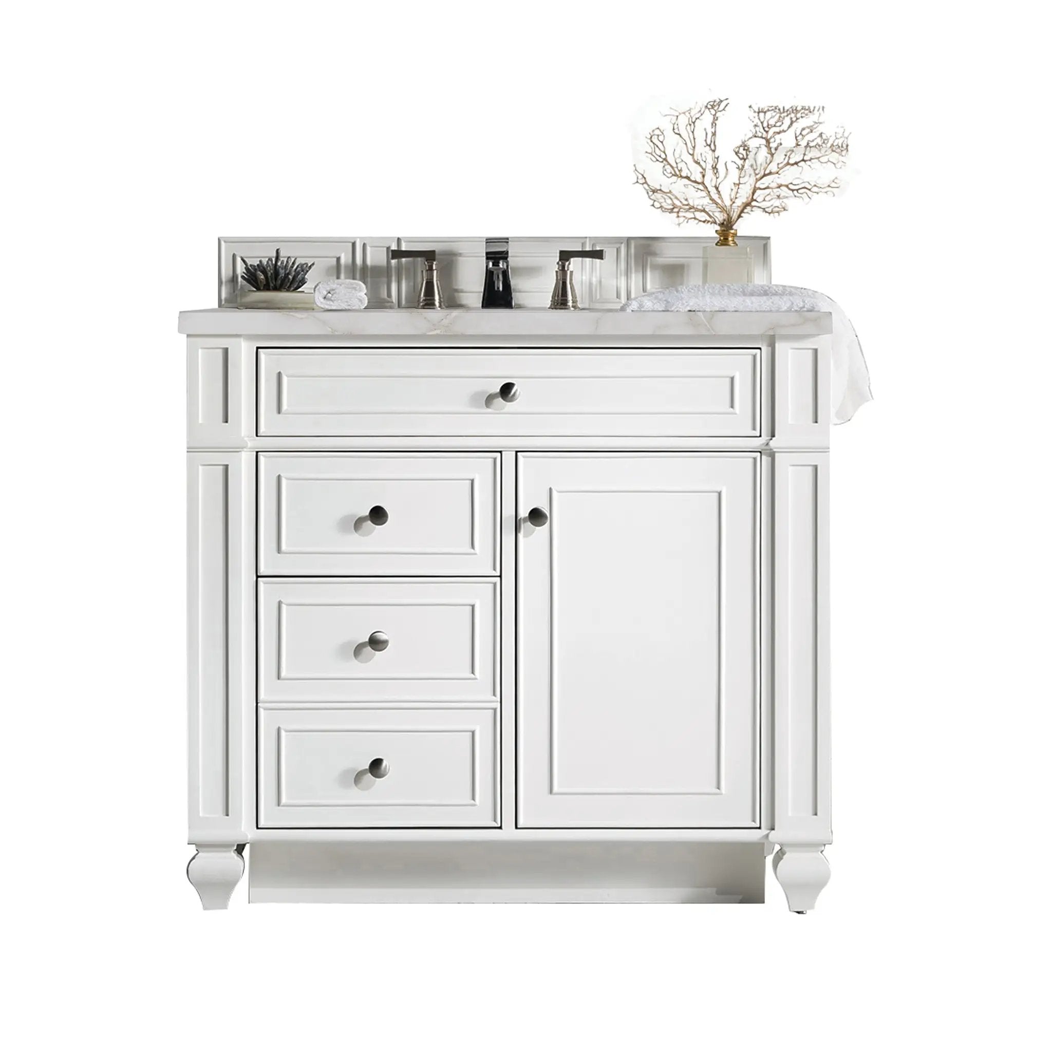 James Martin Bristol 36" Single Vanity Set - Bright White by James Martin Vanities