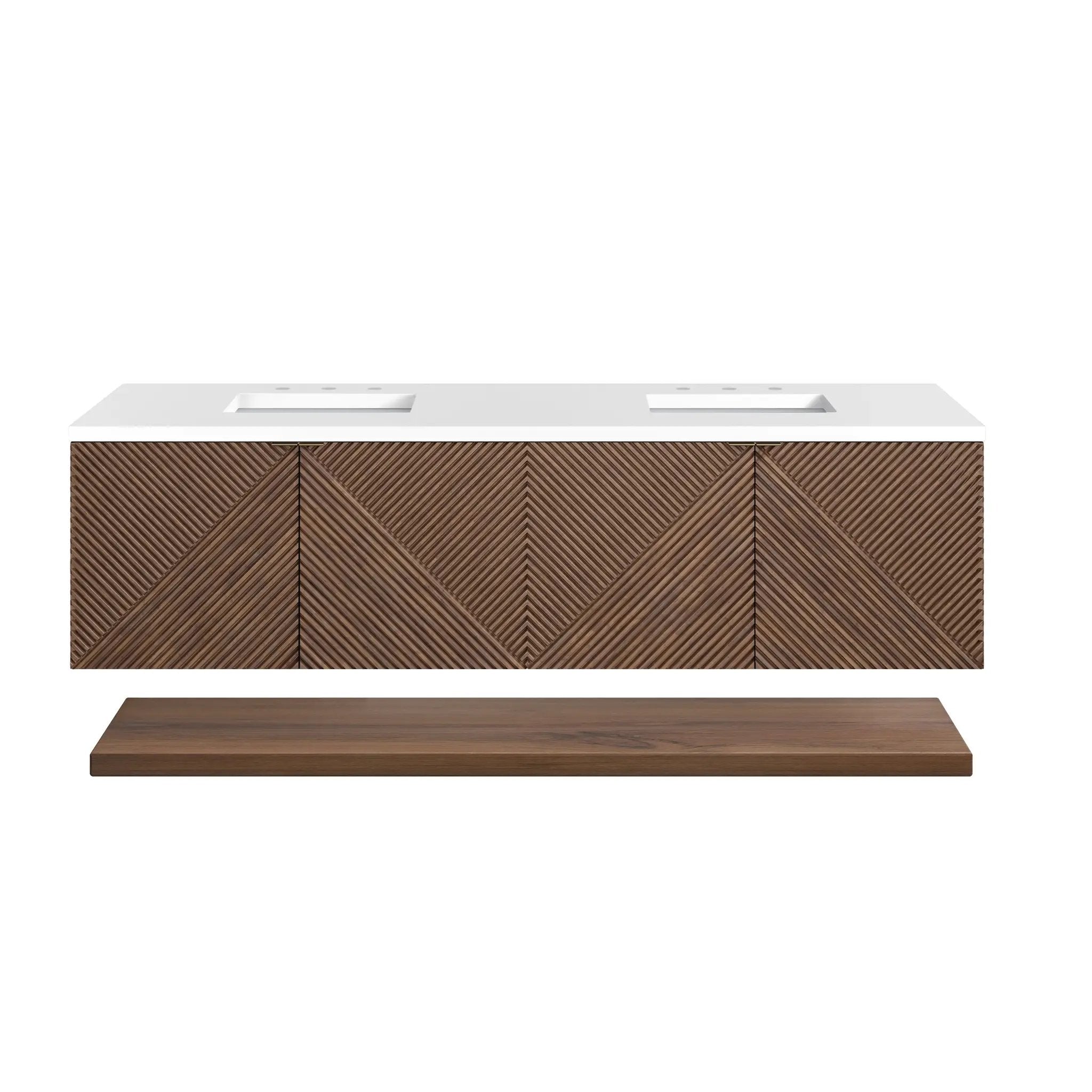 James Martin Marcello 72" Double Vanity Set - Chestnut by James Martin Vanities