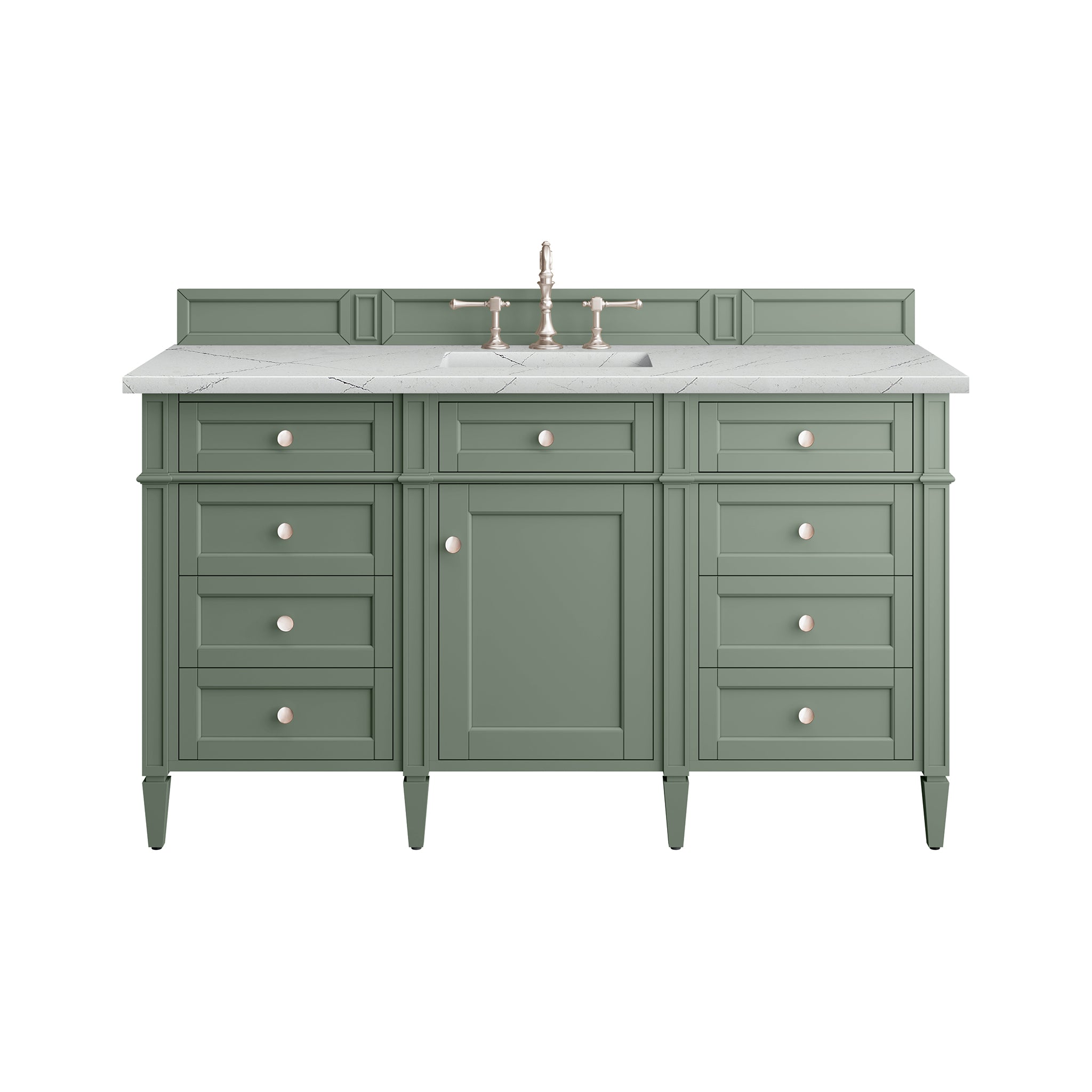 James Martin Vanities Brittany 60" Single Vanity - Smokey Celadon