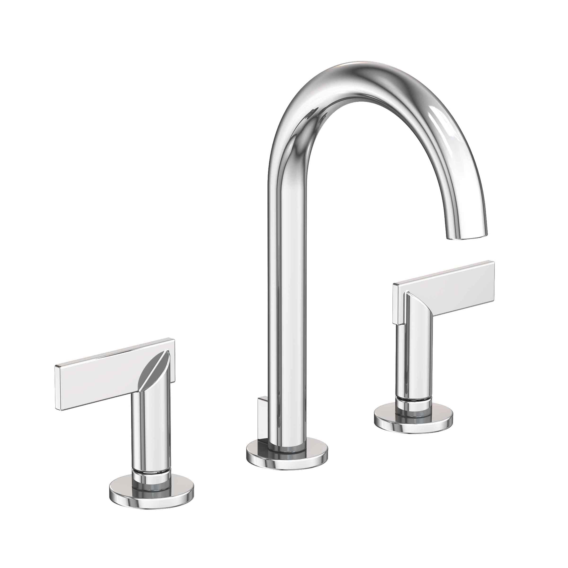 polished chrome lavatory faucet
