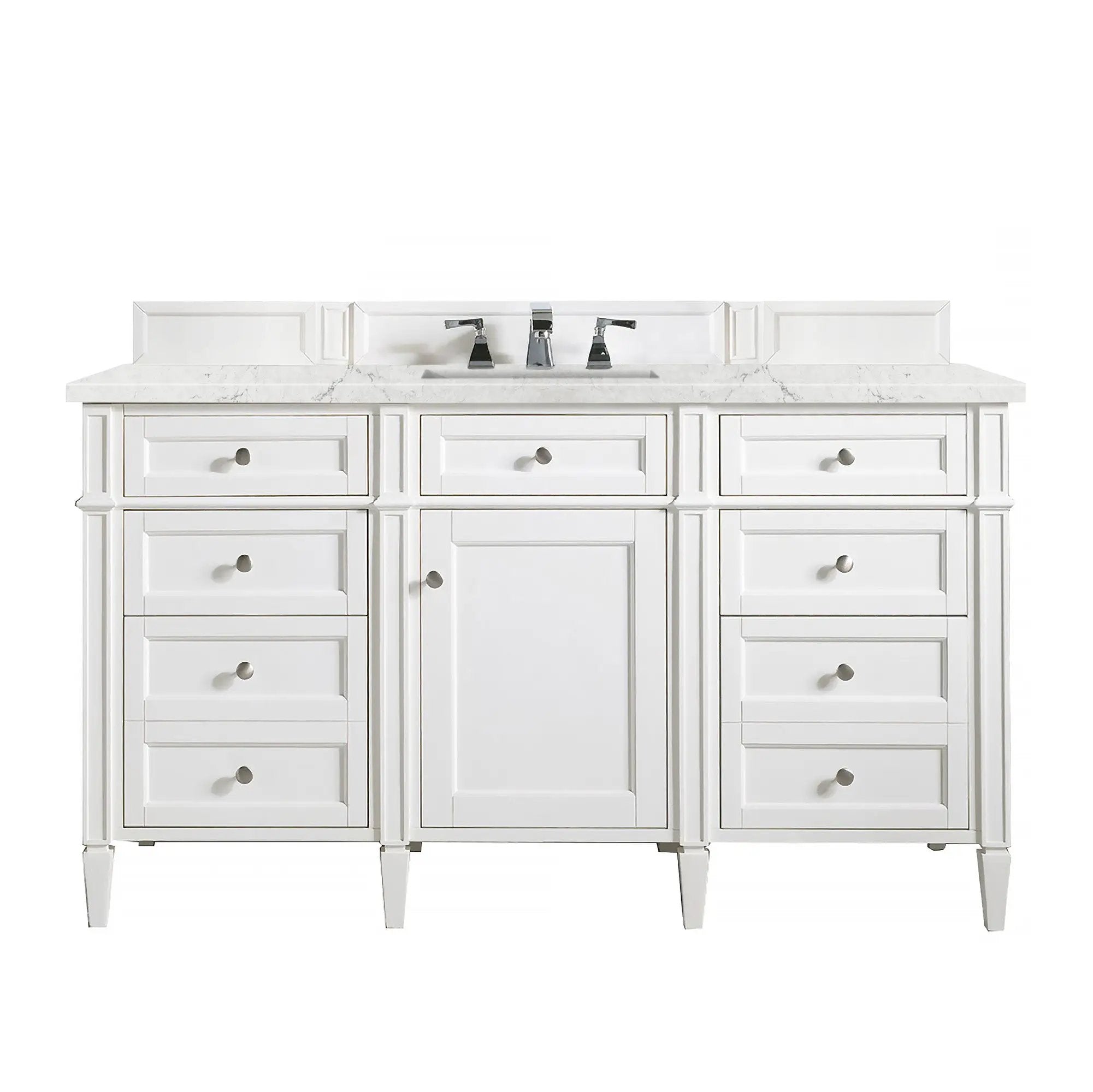 James Martin Brittany 60" Single Vanity Set - Bright White by James Martin Vanities