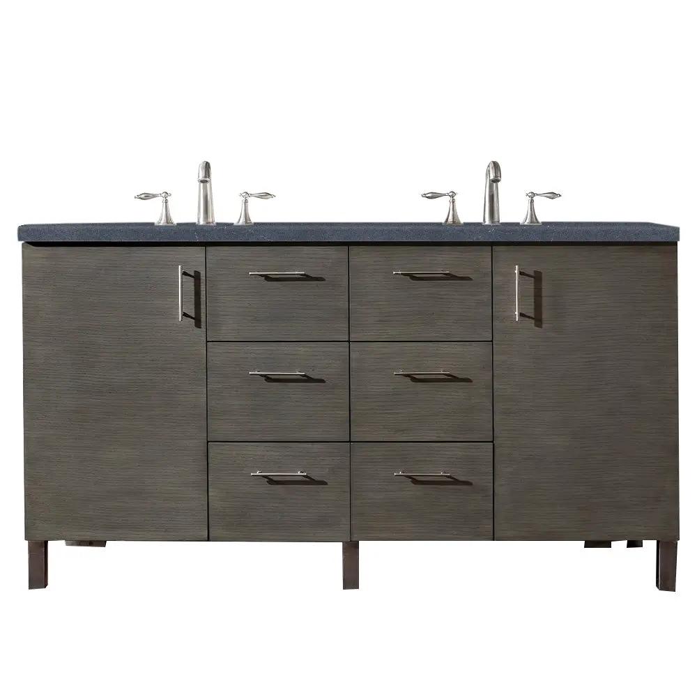 James Martin Metropolitan 60" Double Vanity Set - Silver Oak by James Martin Vanities