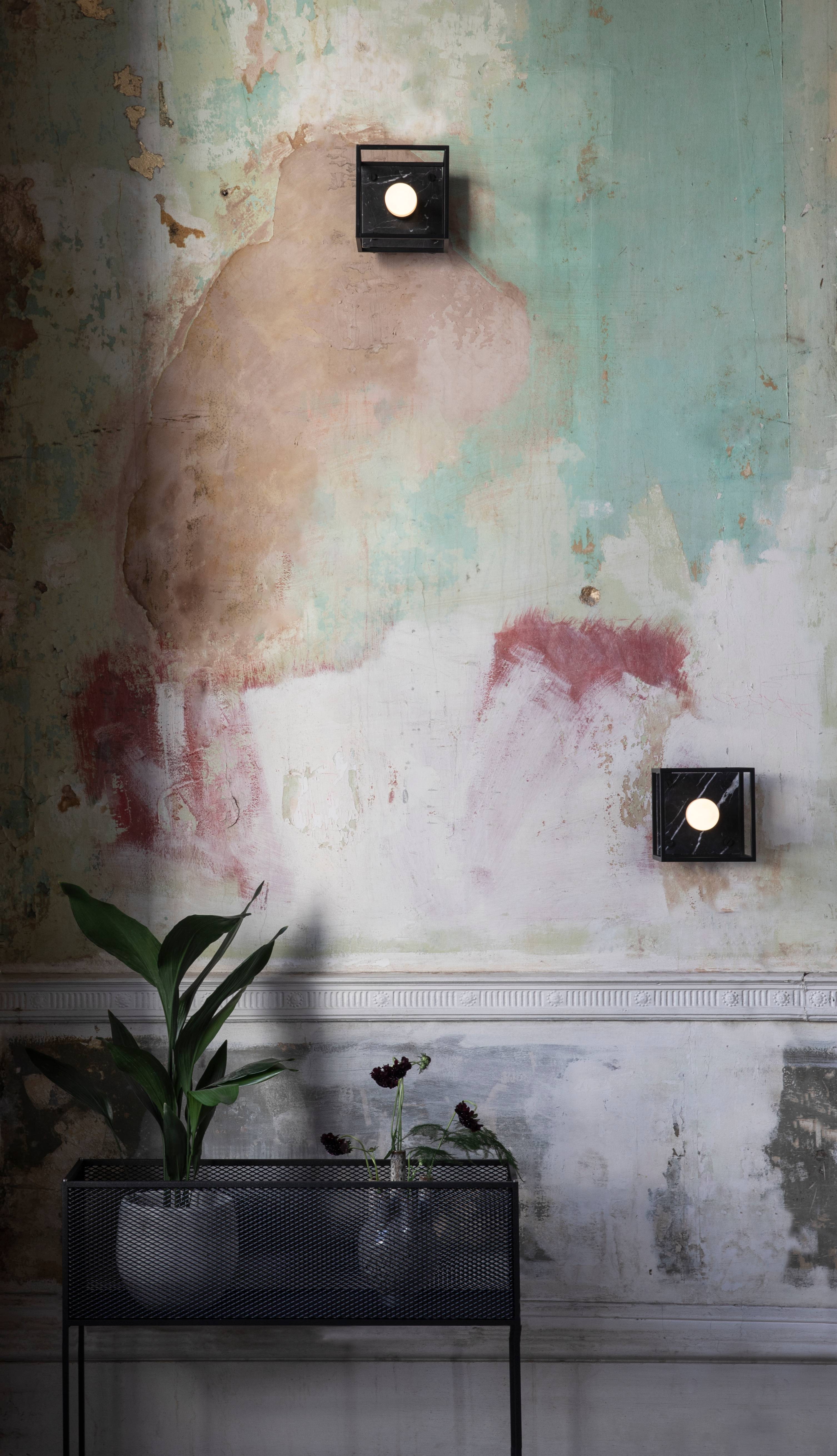 Black Marble Wall Light
