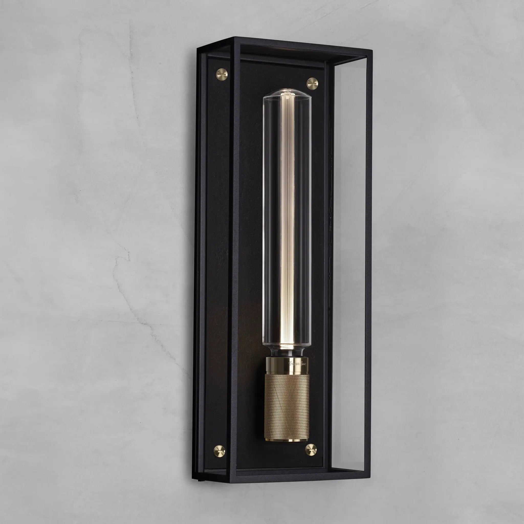 Black/Brass Wall Light