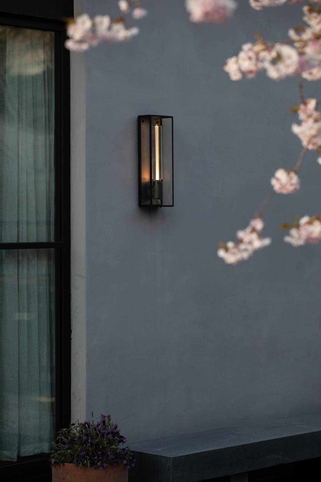 Gun Metal Wall Light