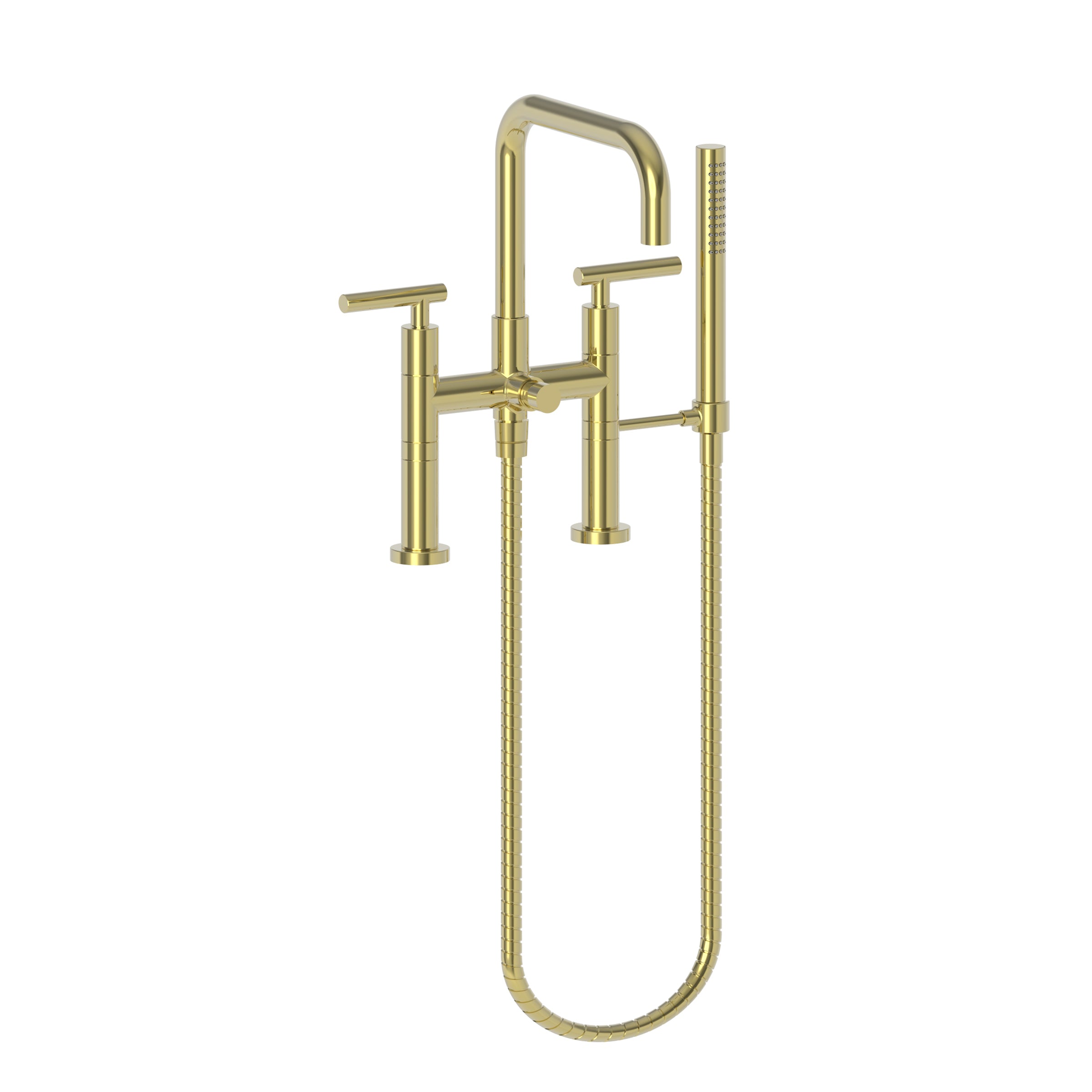 Newport Brass East Square Exposed Tub & Hand Shower Set - Deck Mount