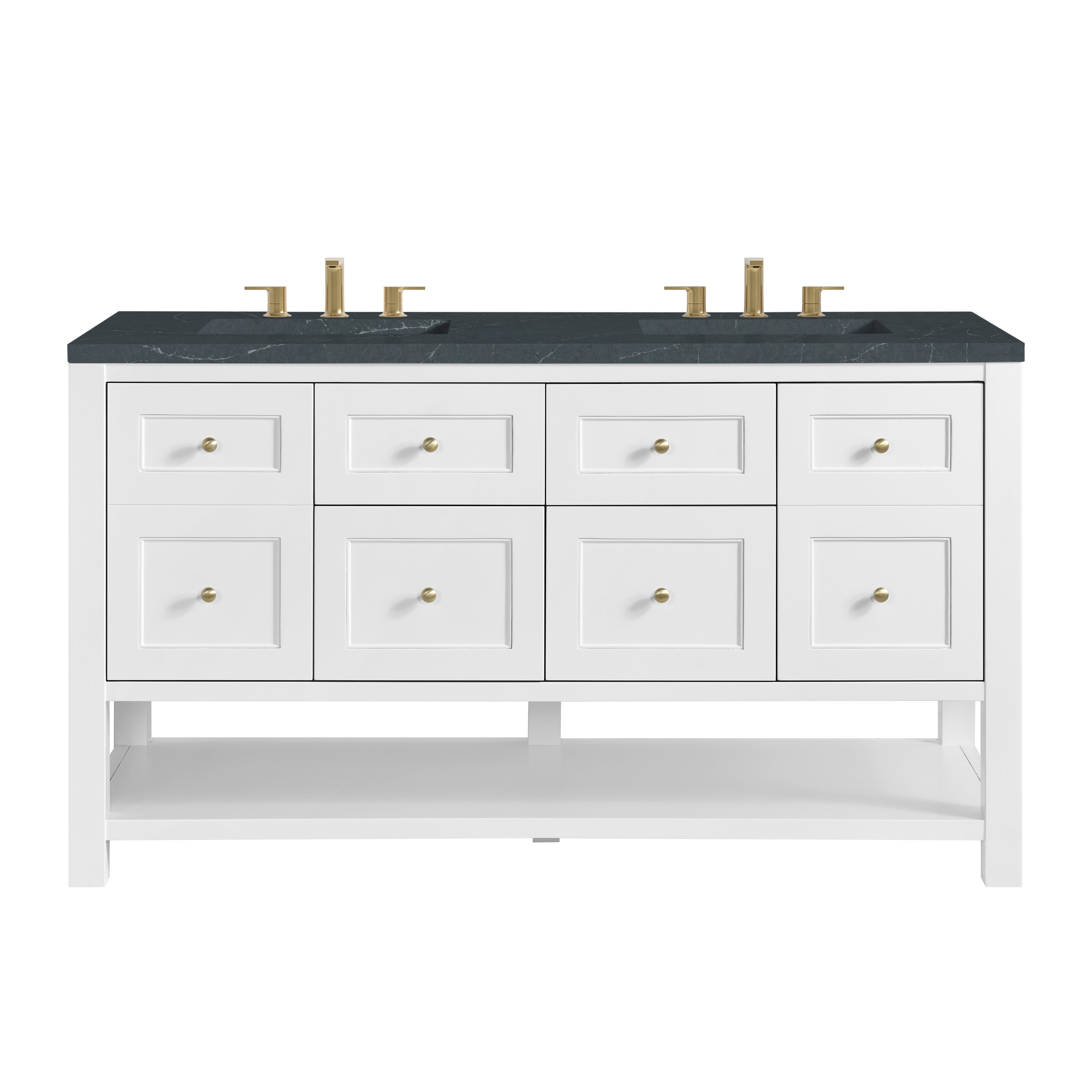 James Martin Vanities Breckenridge 60" Double Vanity - Bright White