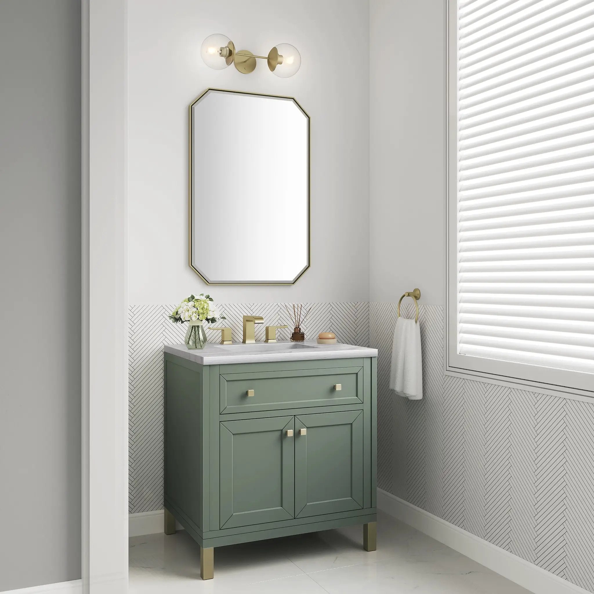 smokey celadon vanity