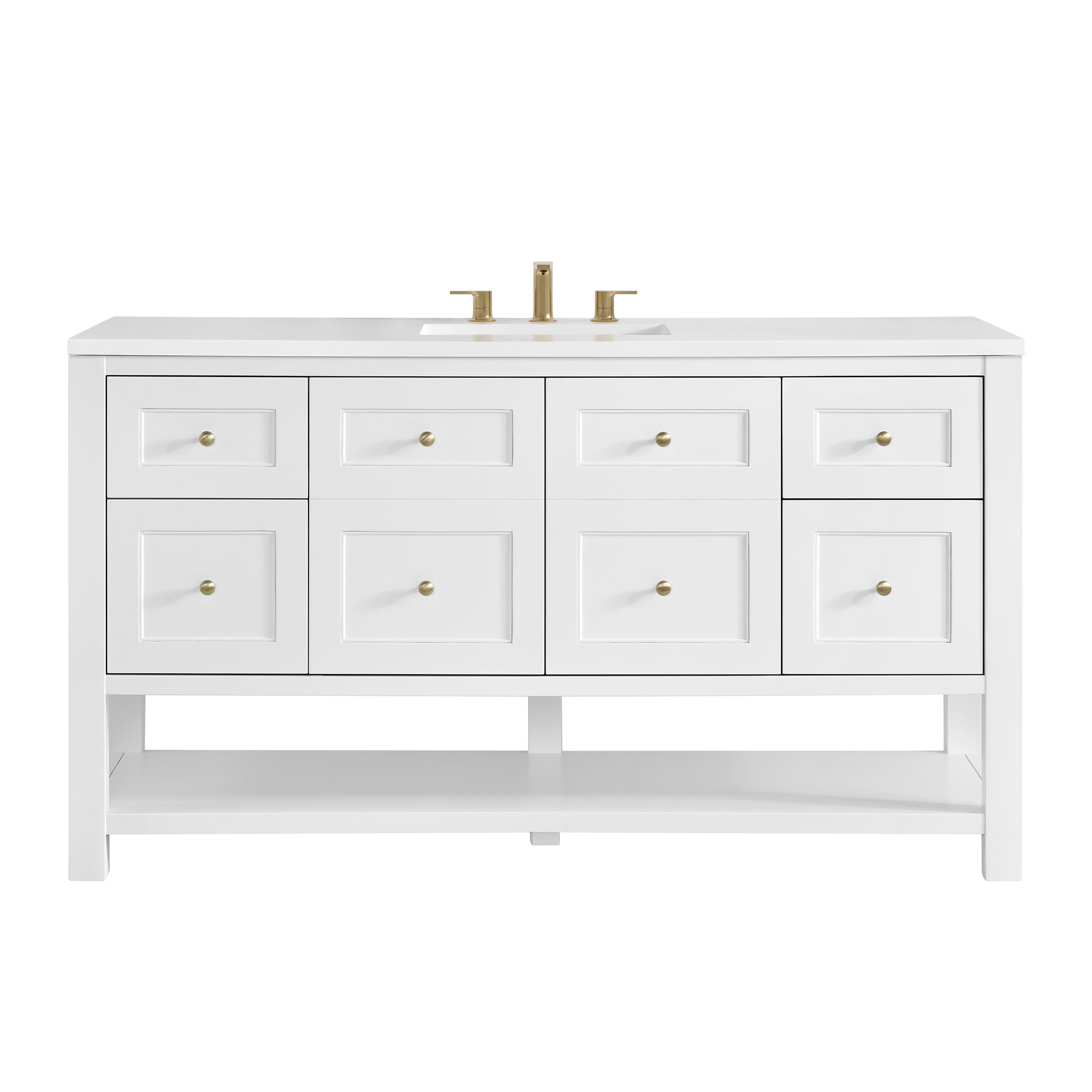 James Martin Vanities Breckenridge 60" Single Vanity - Bright White