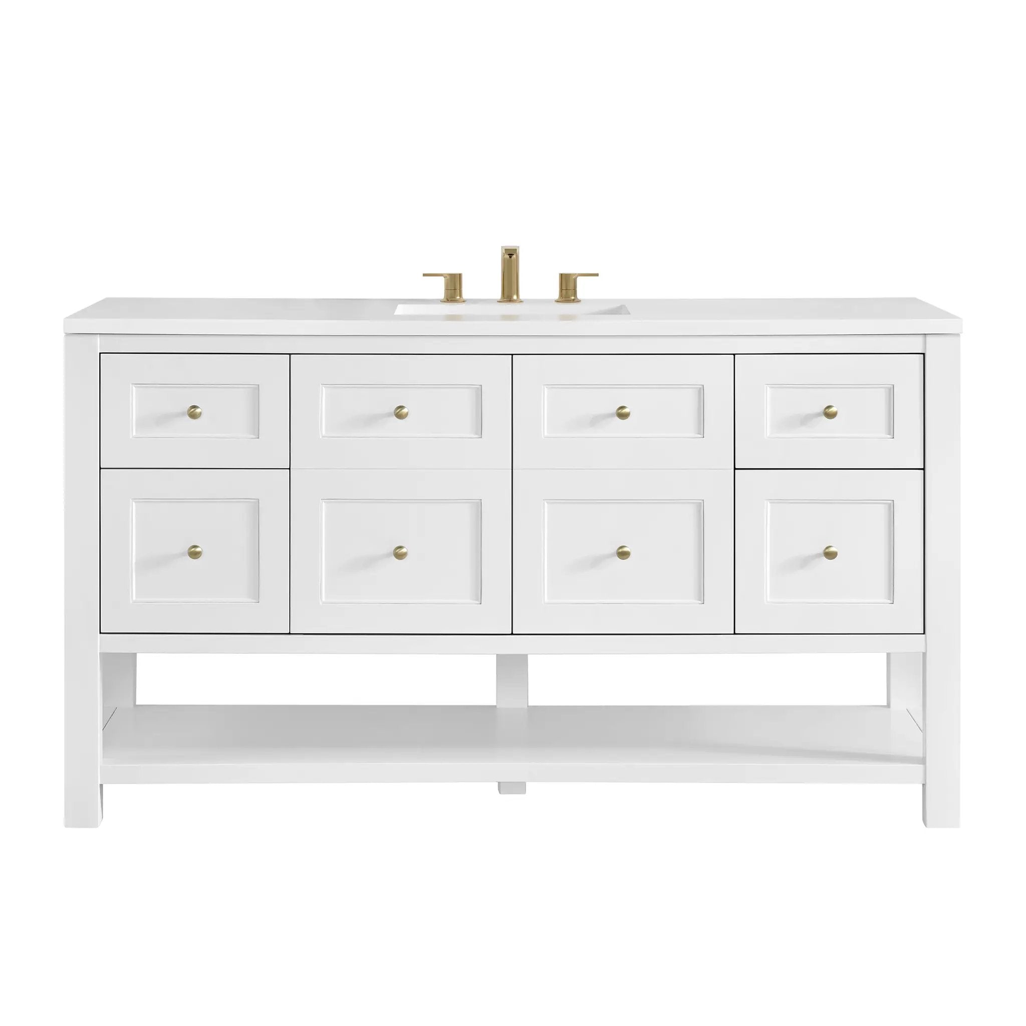 James Martin Breckenridge 60" Single Vanity Set - Bright White by James Martin Vanities