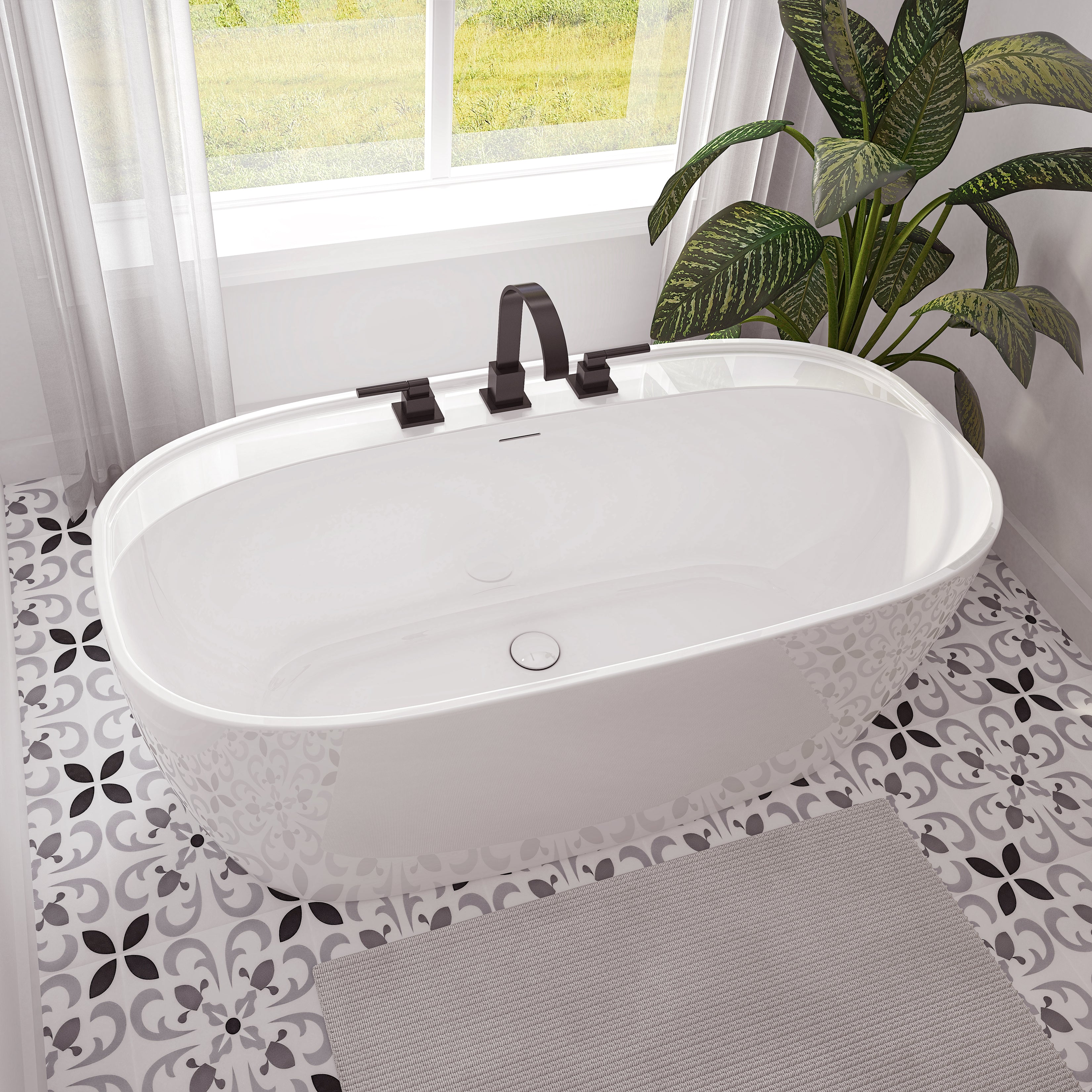 white bathtub
