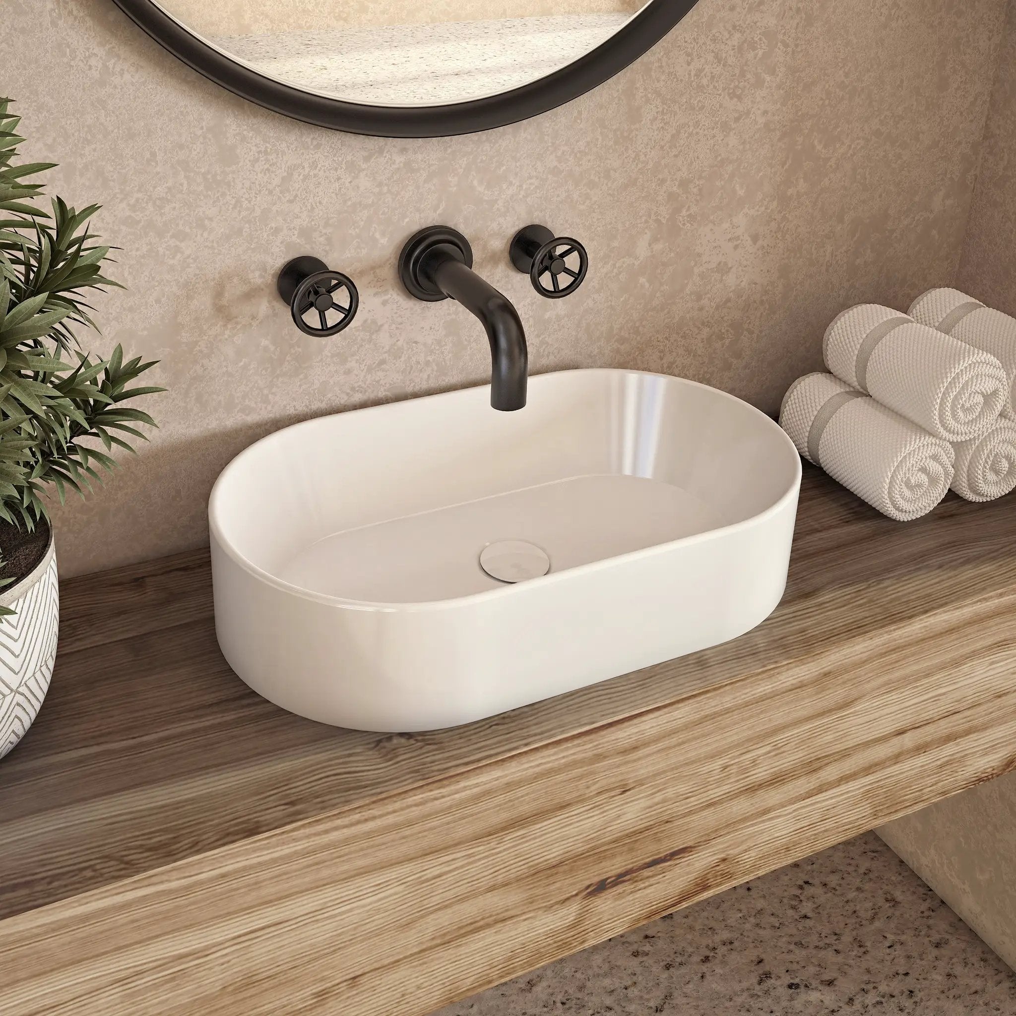 white bathroom sink