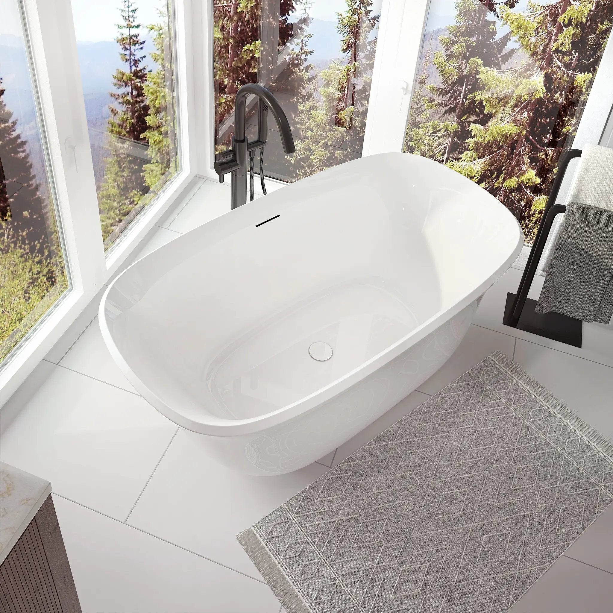 white bathtub