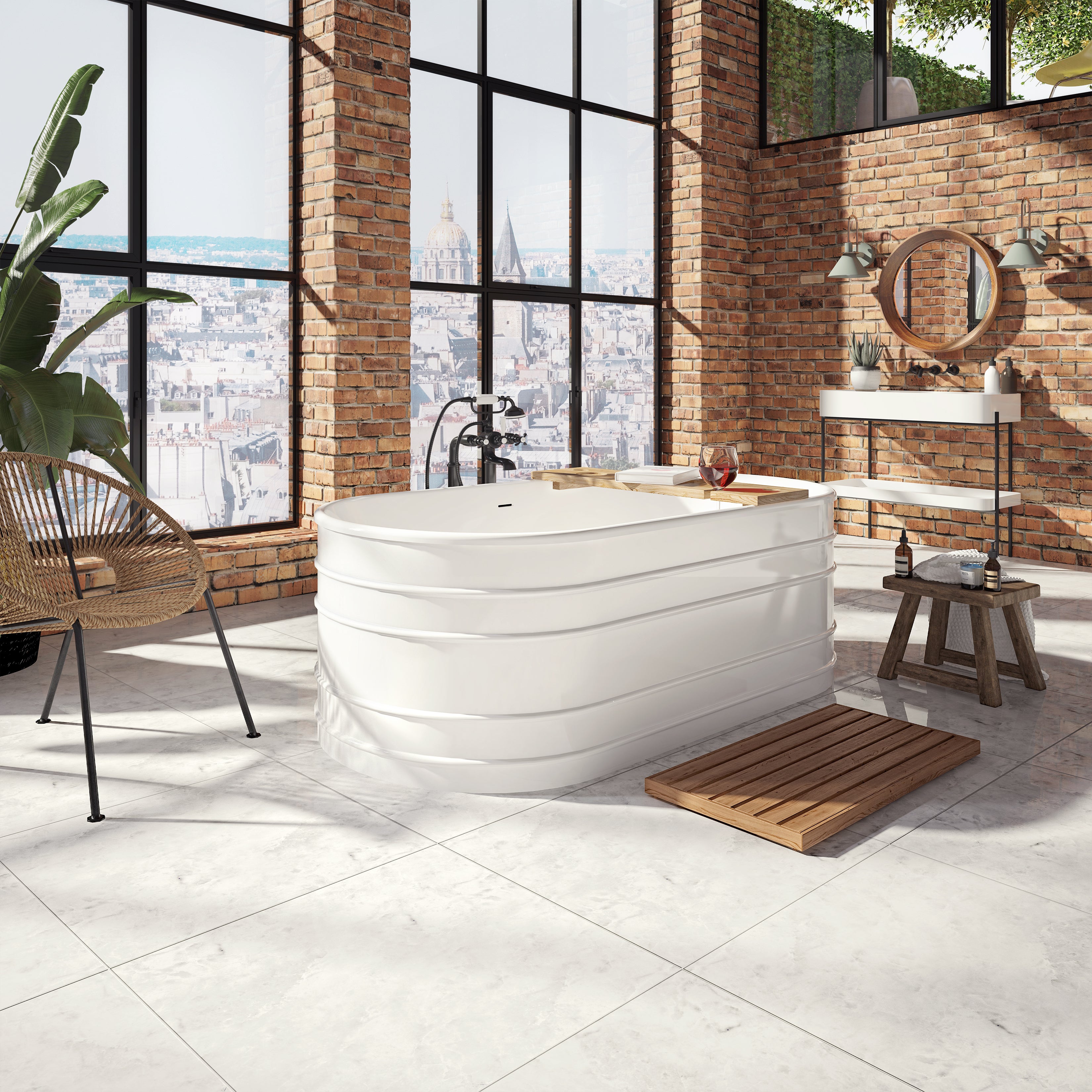 white bathtub