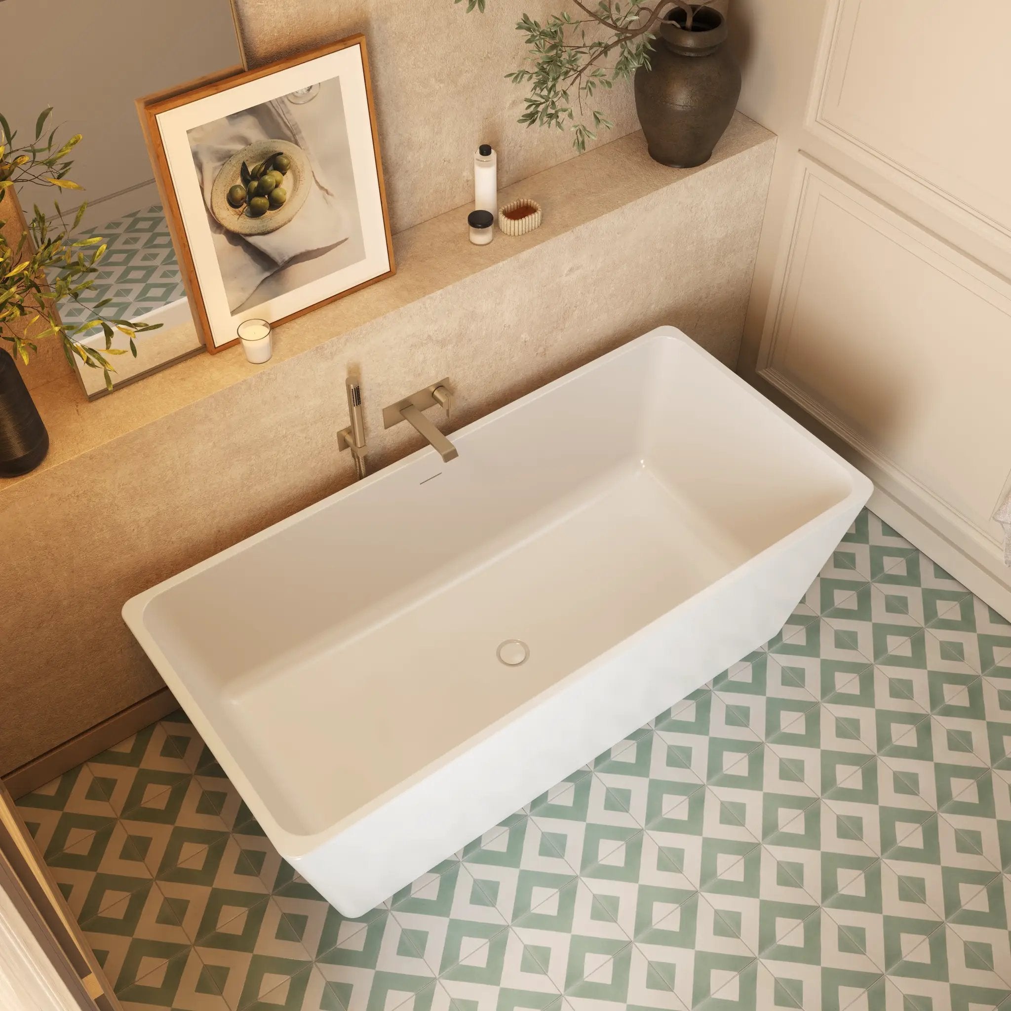 white bathtub