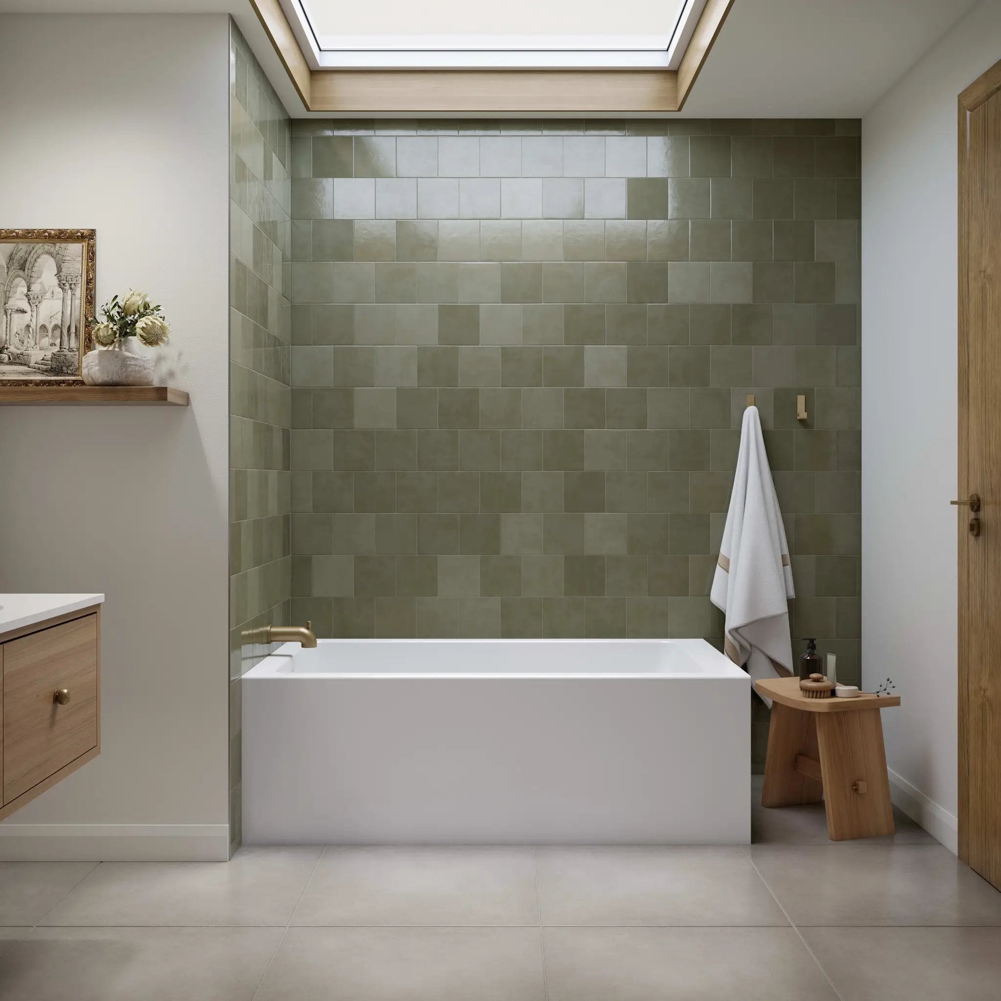 white bathtub