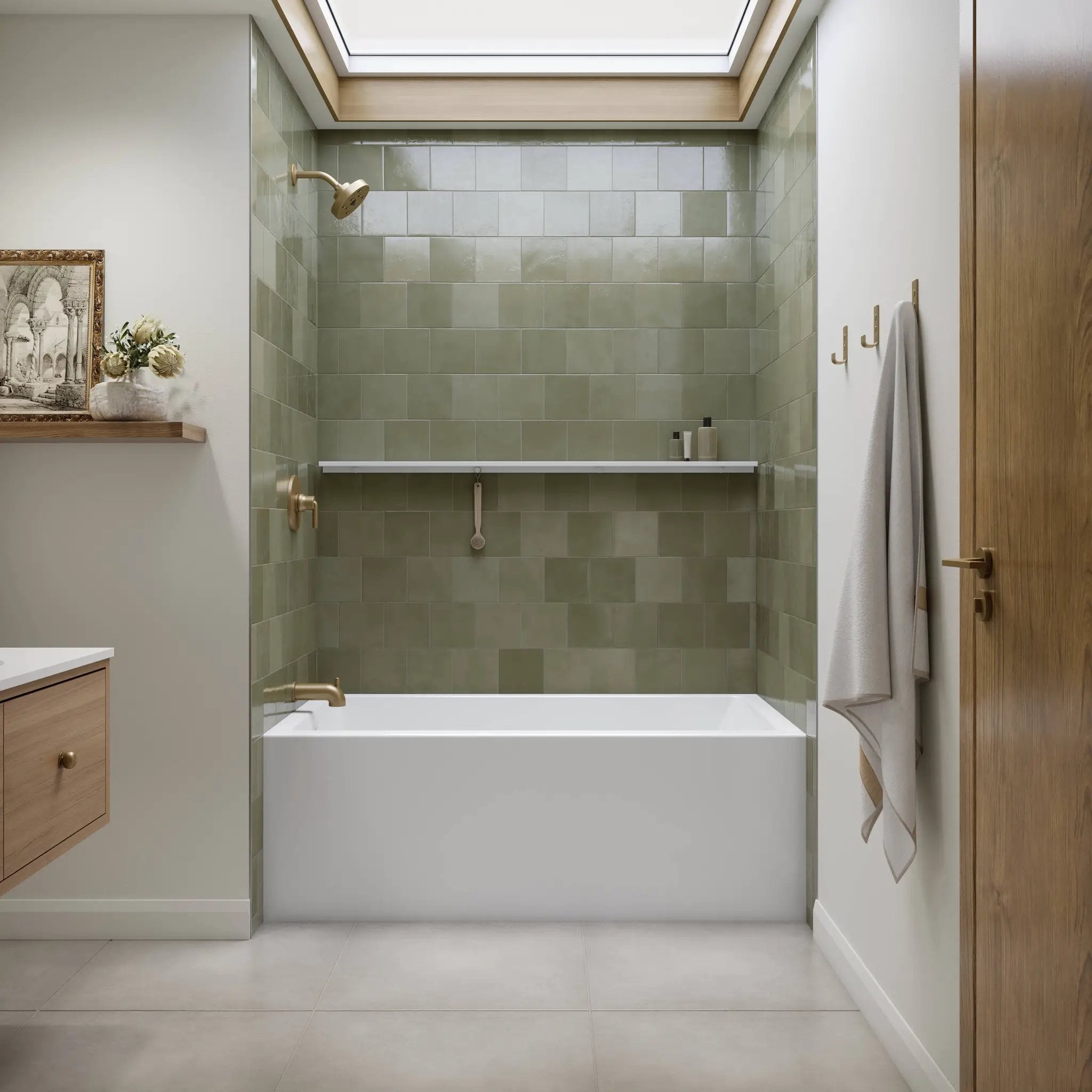 white bathtub
