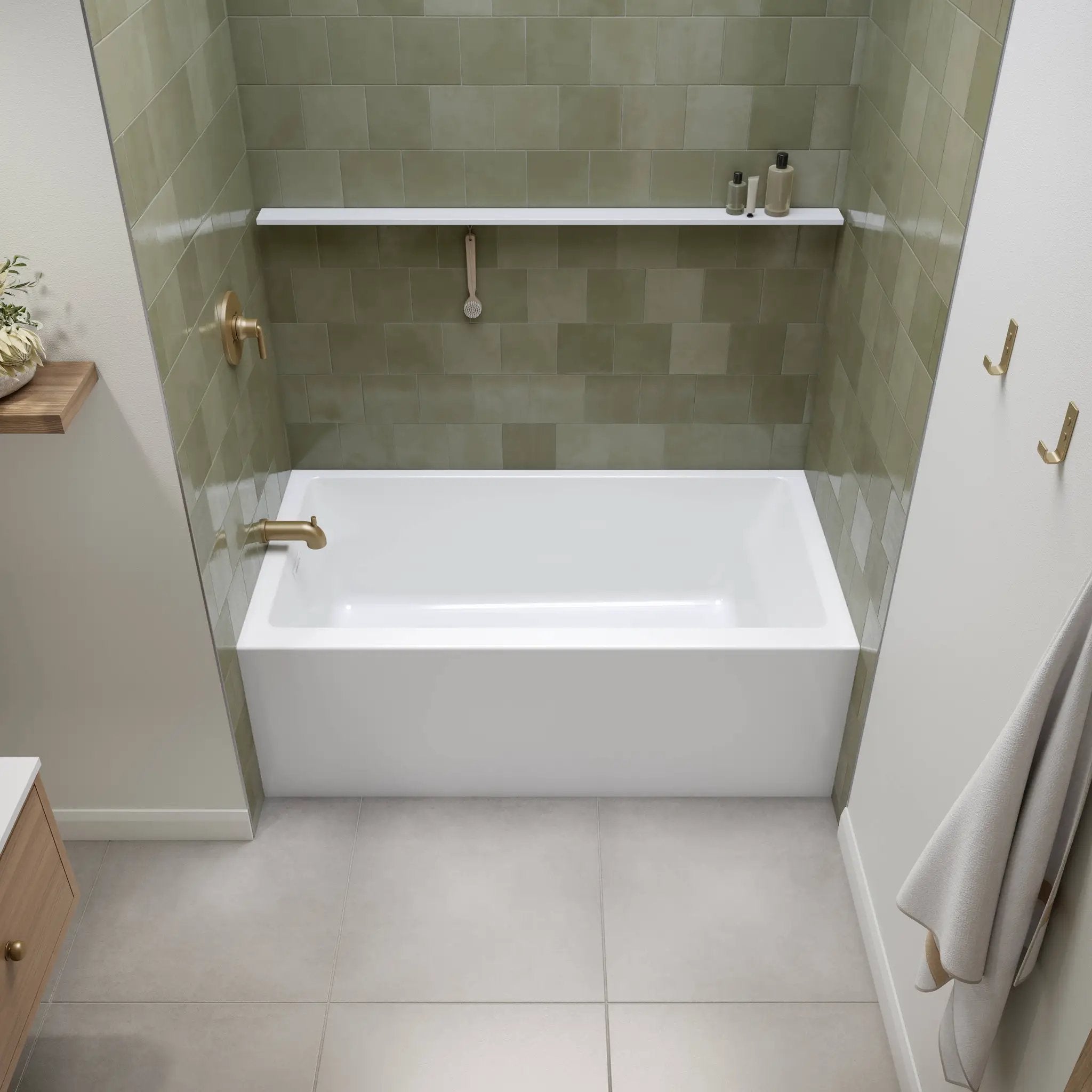 white bathtub
