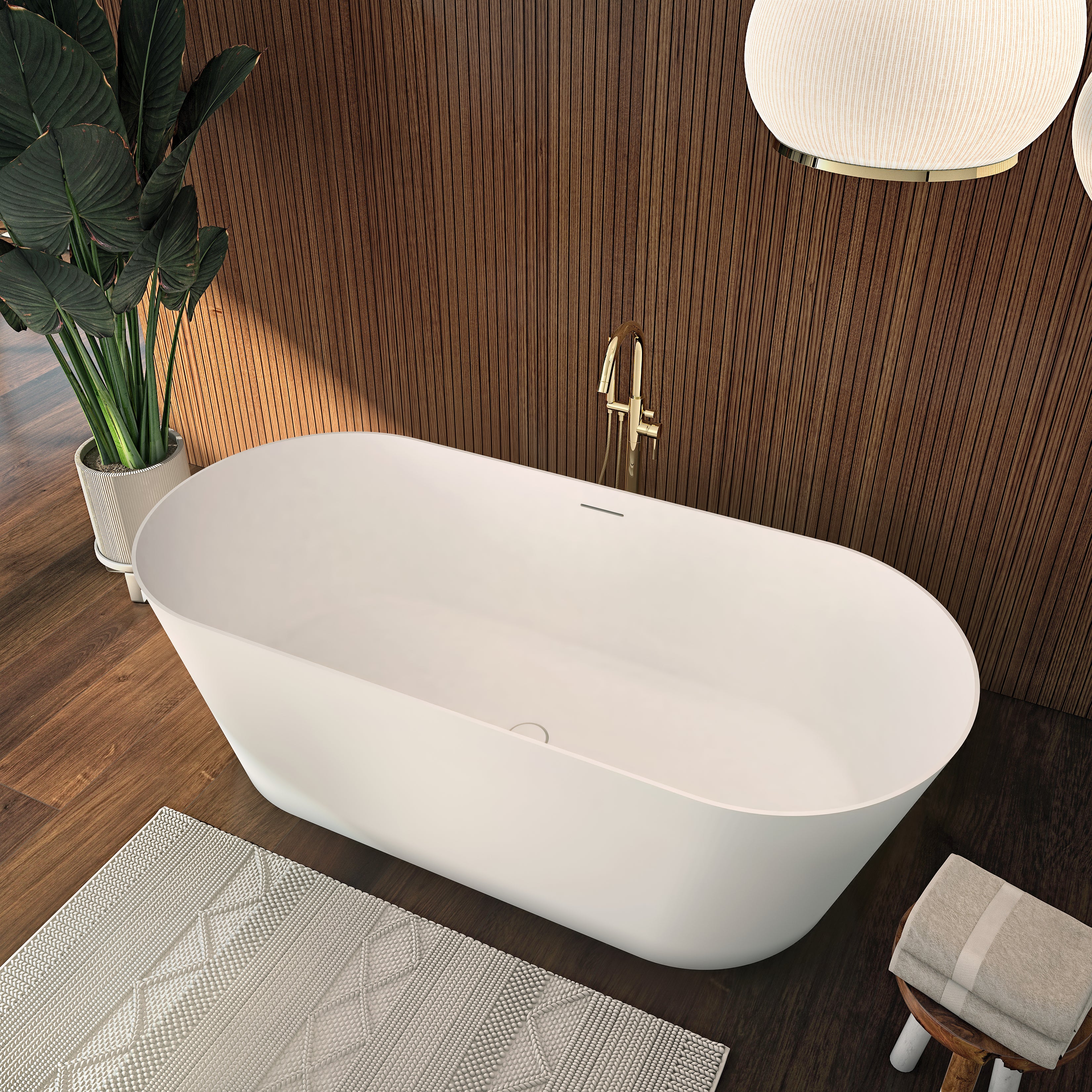 matte white bathtub