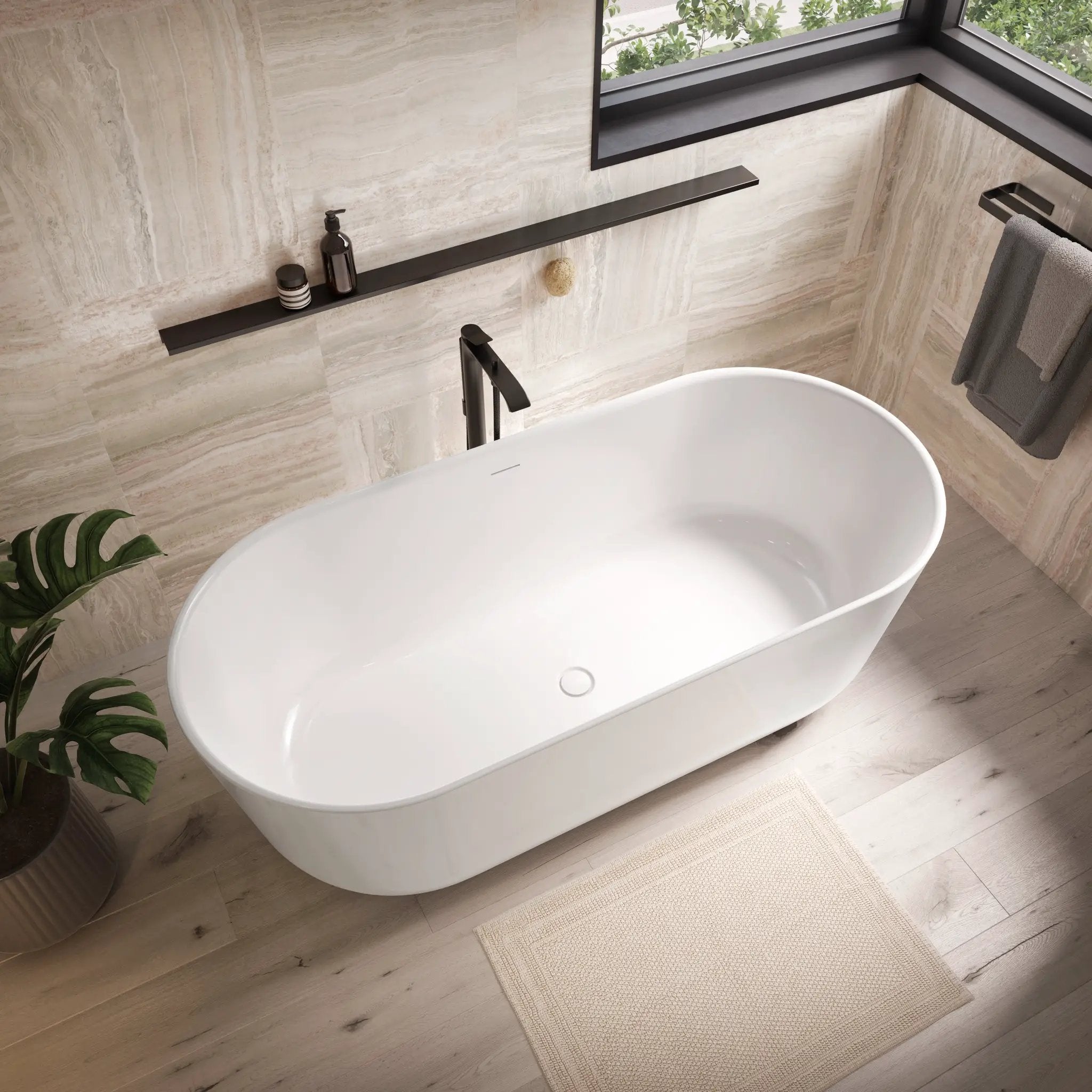 white bathtub
