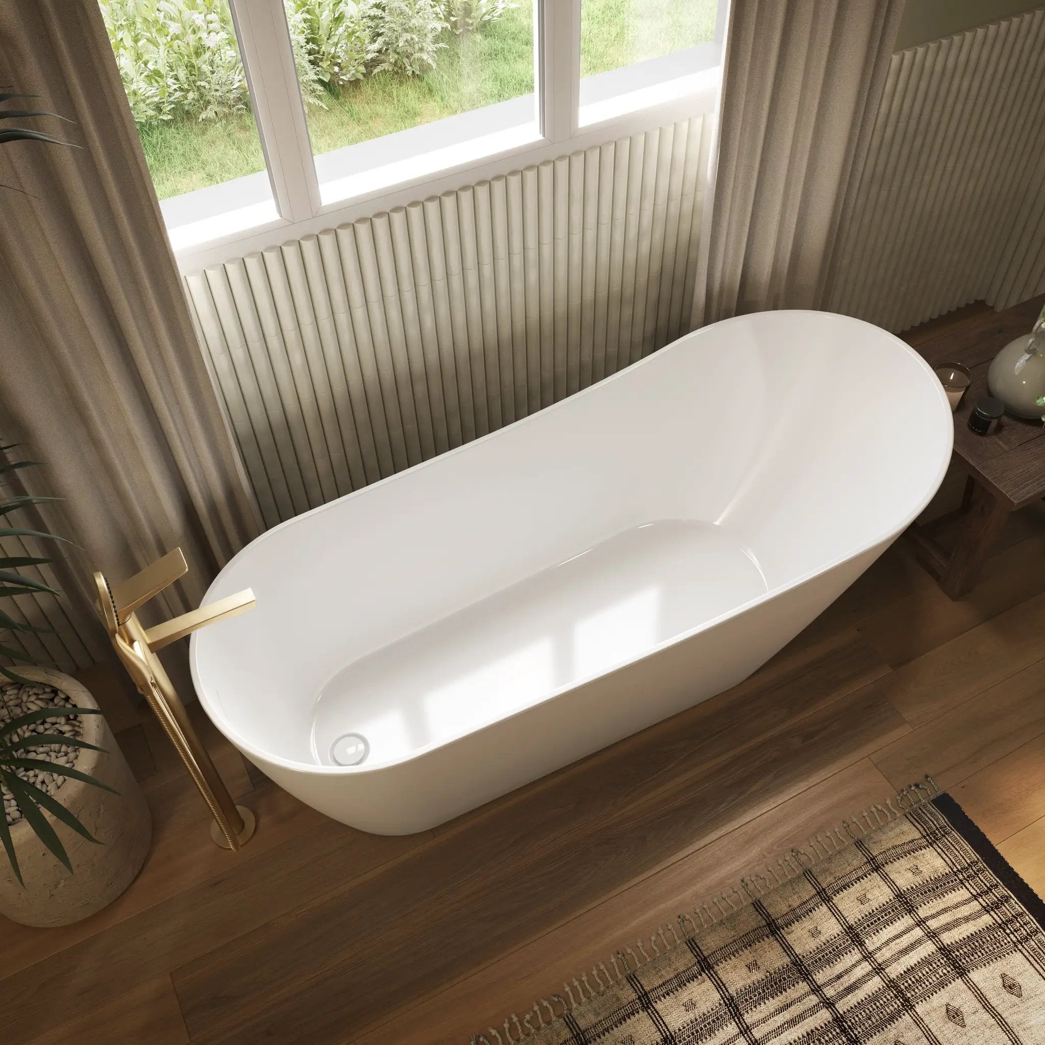 white bathtub