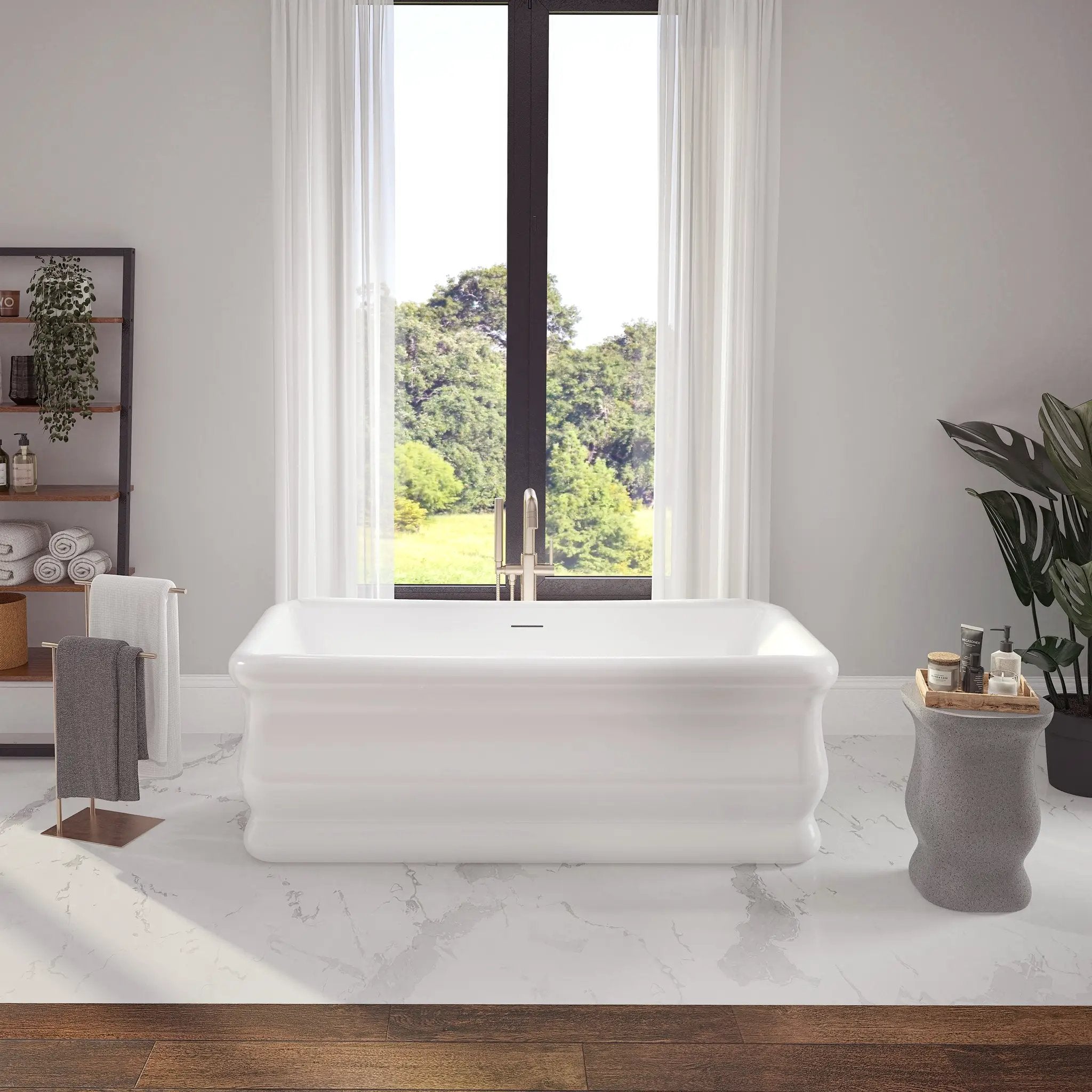 white bathtub