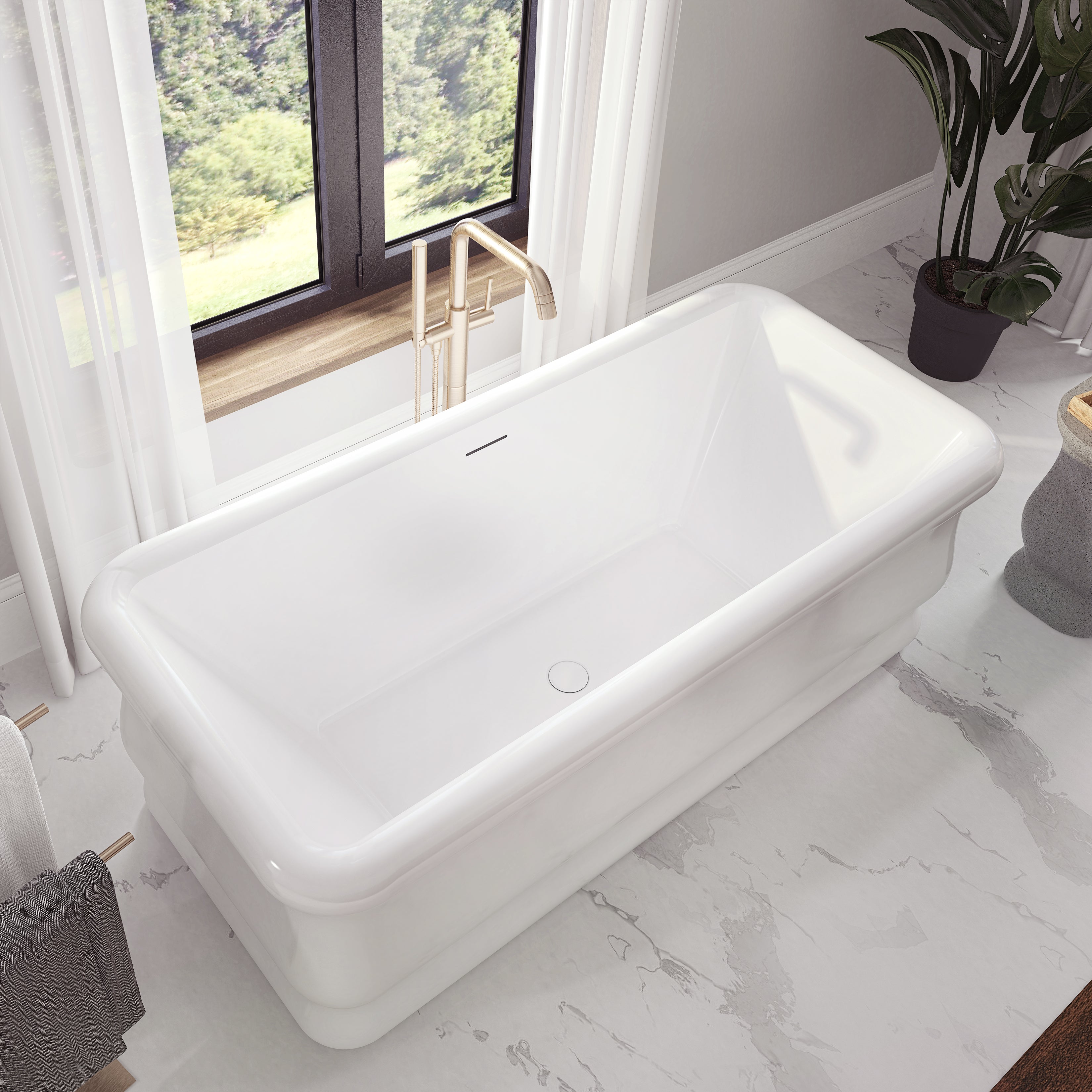 white bathtub
