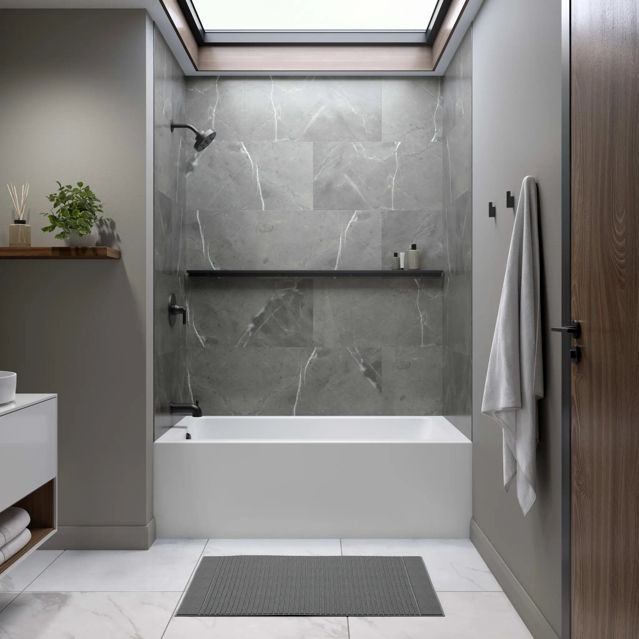 white bathtub