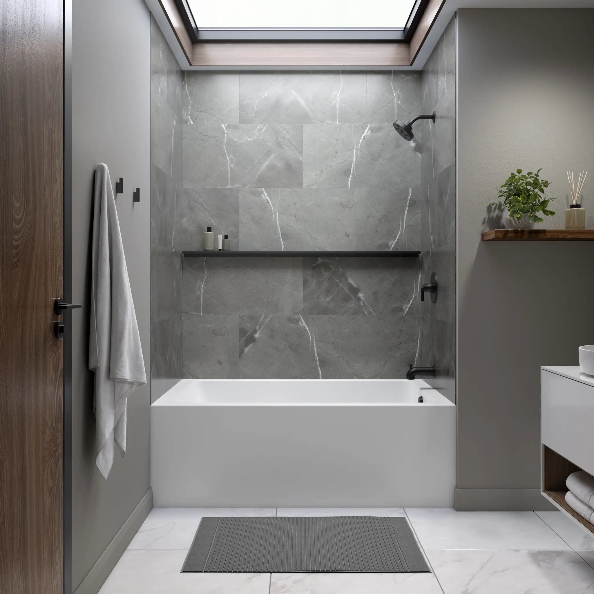 white bathtub