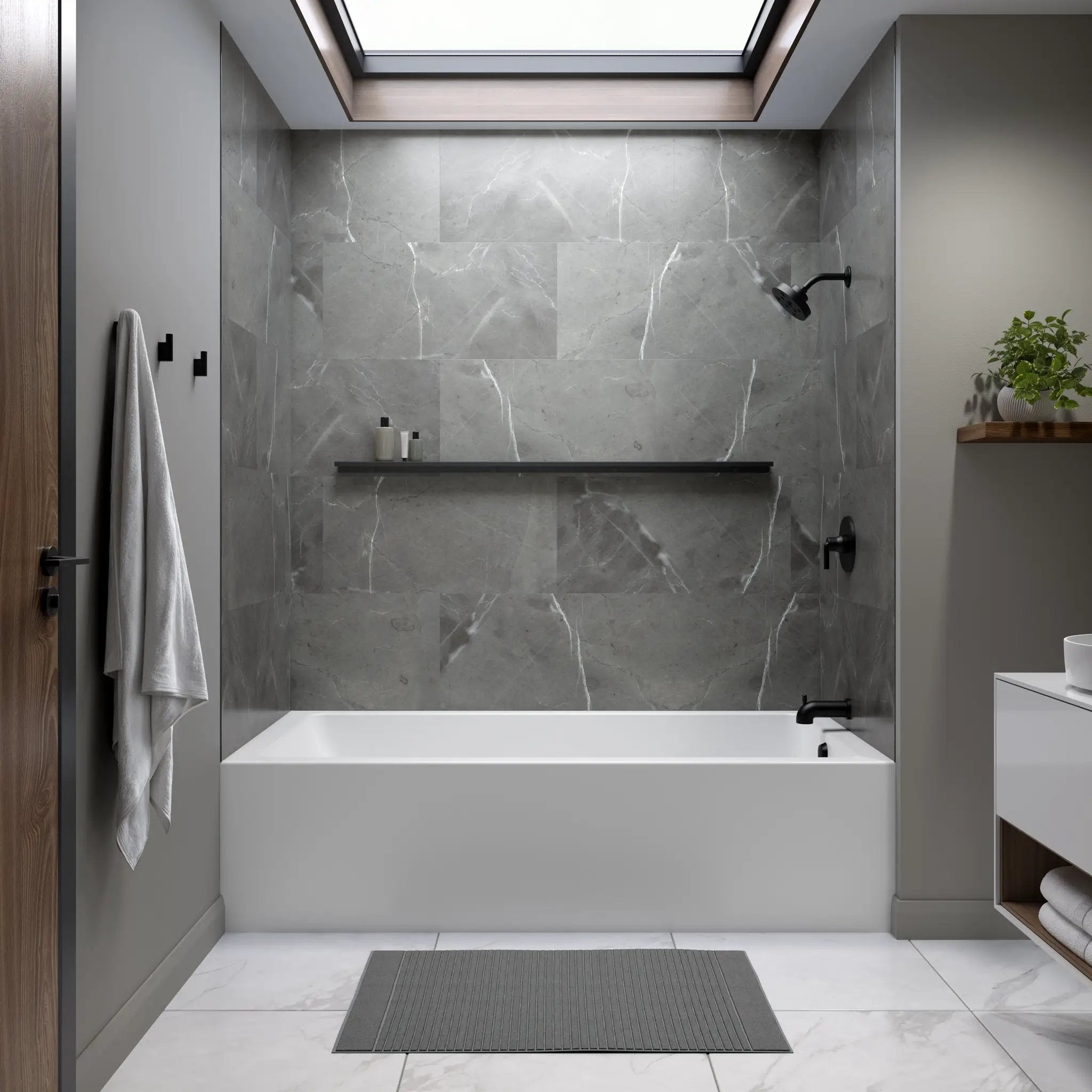 white bathtub