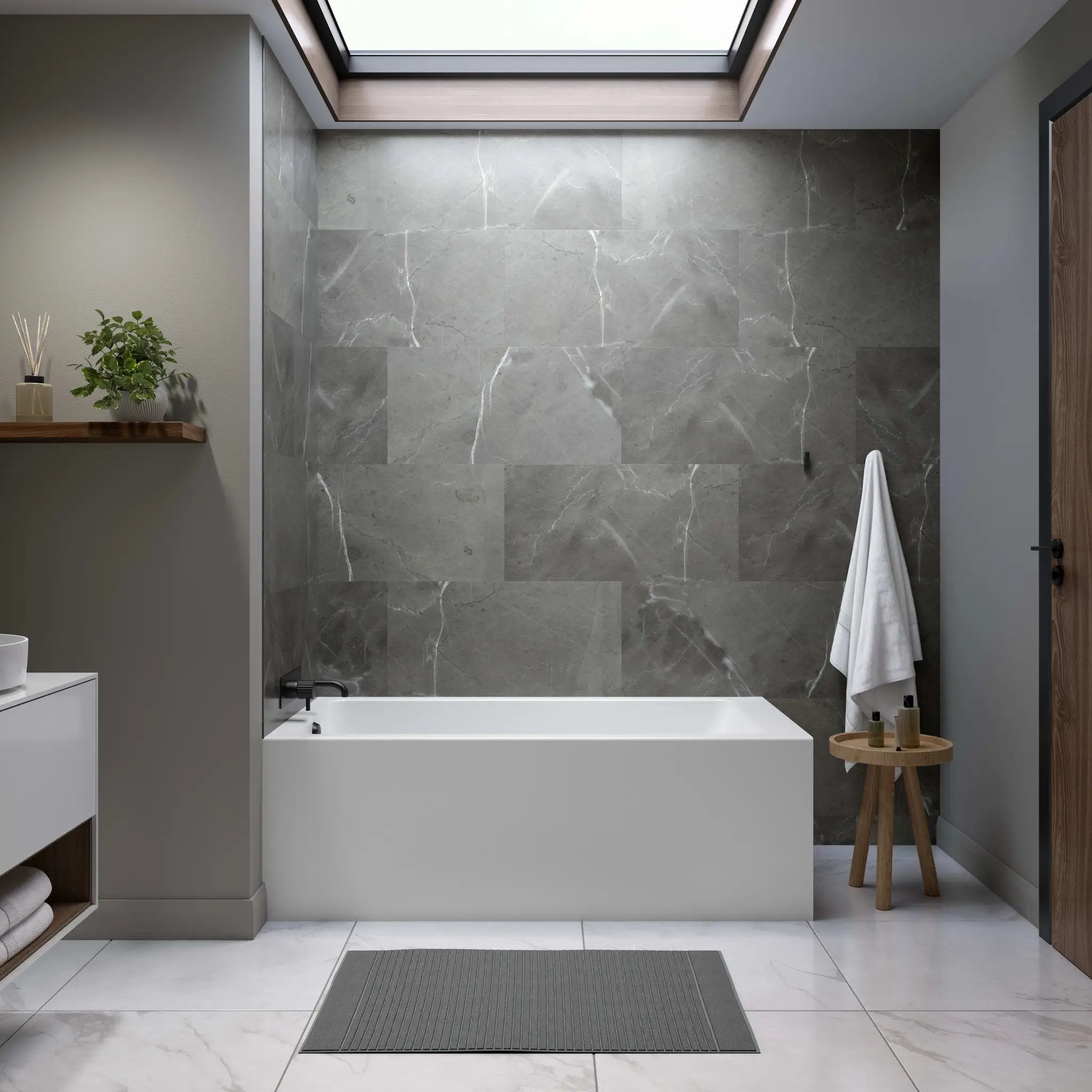white bathtub