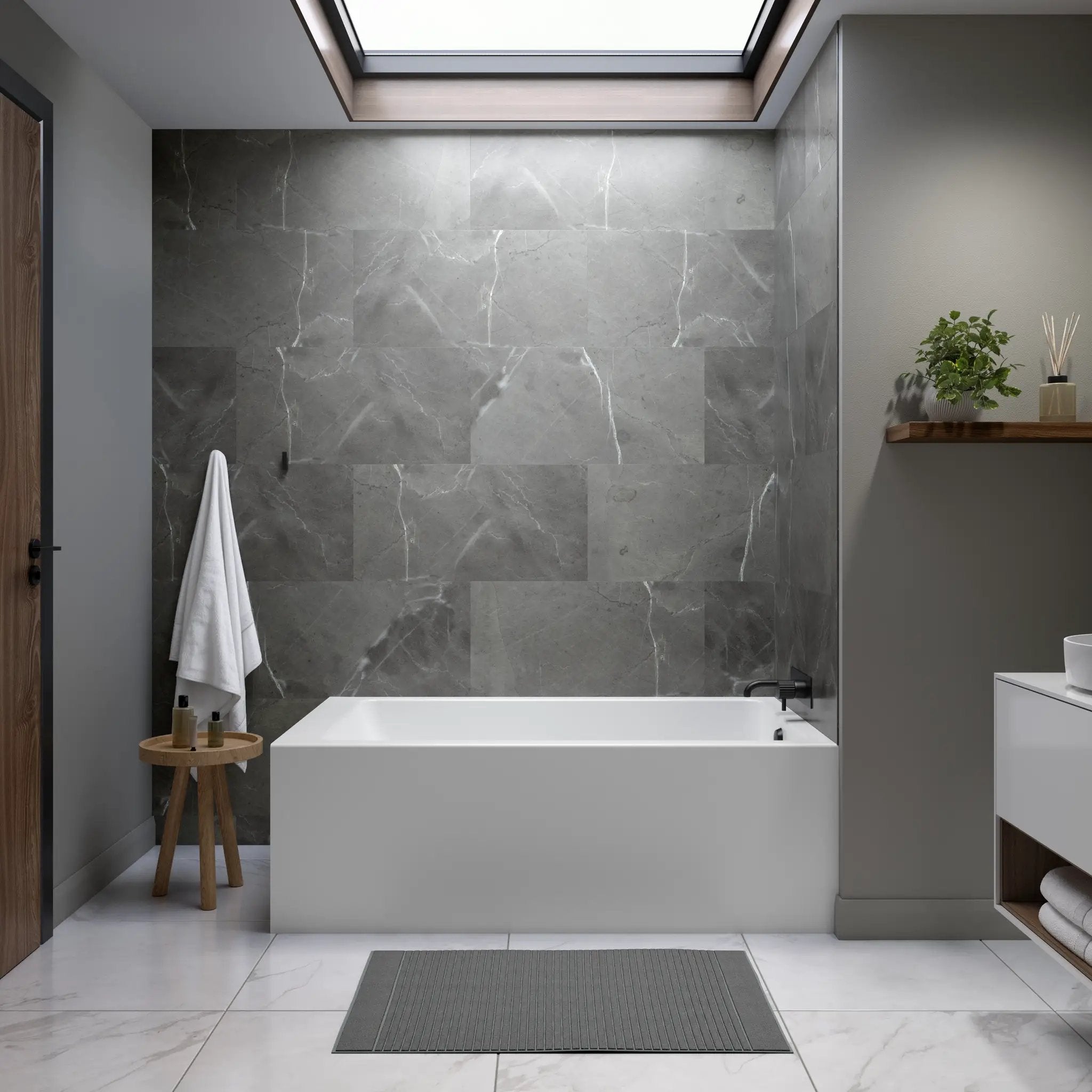 white bathtub