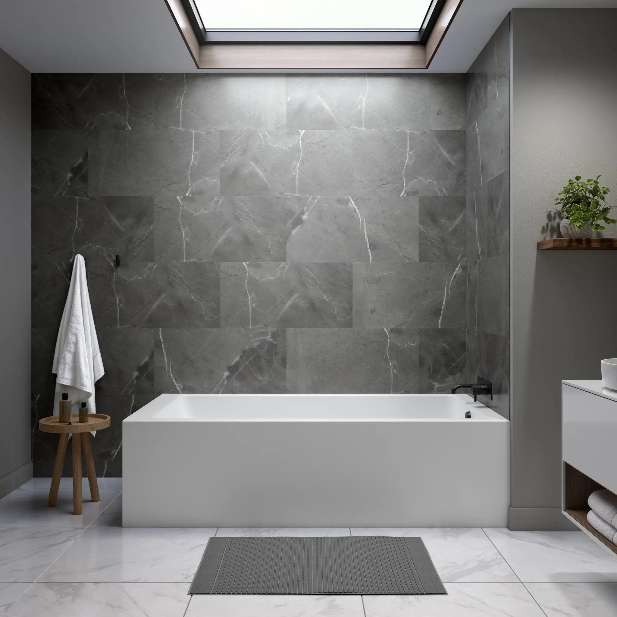 white bathtub