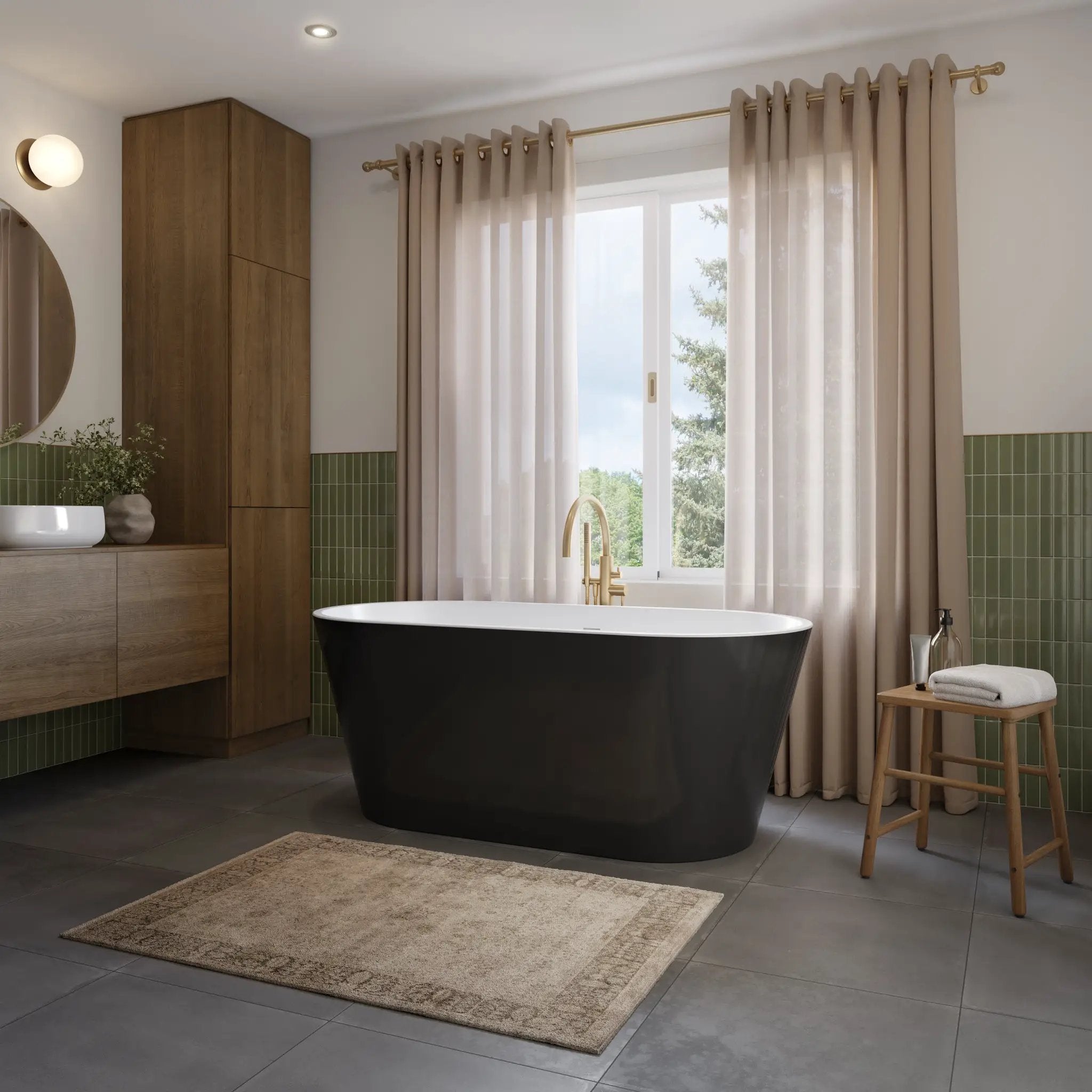 black bathtub