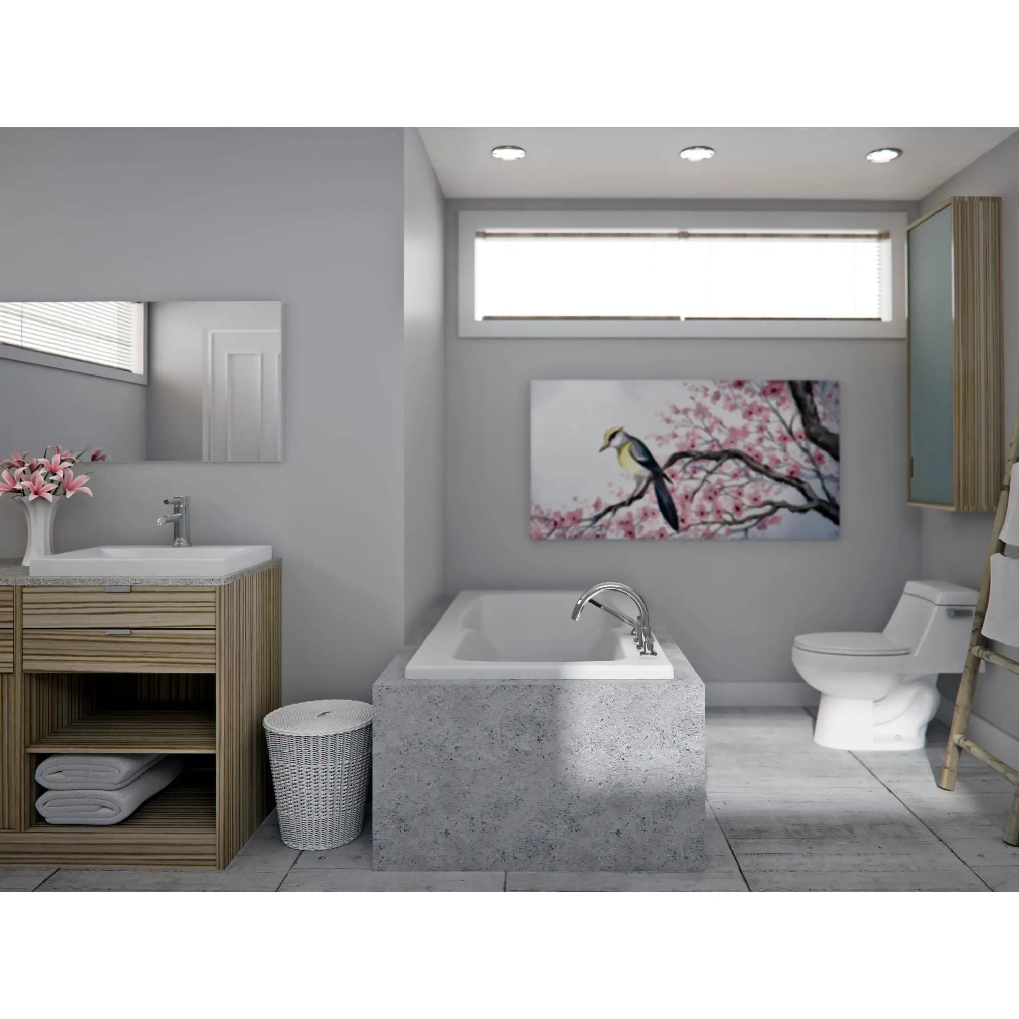 white bathtub