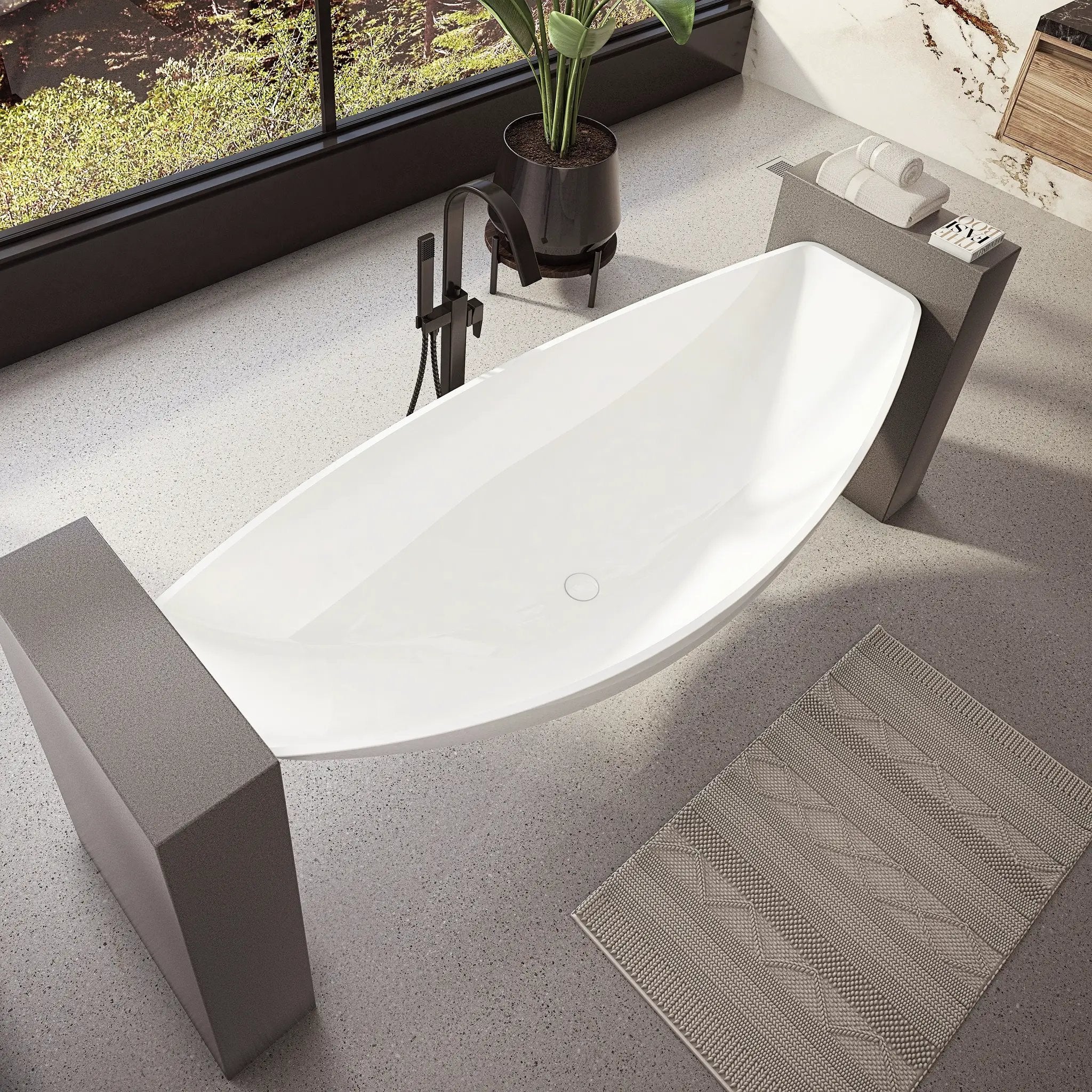 white bathtub