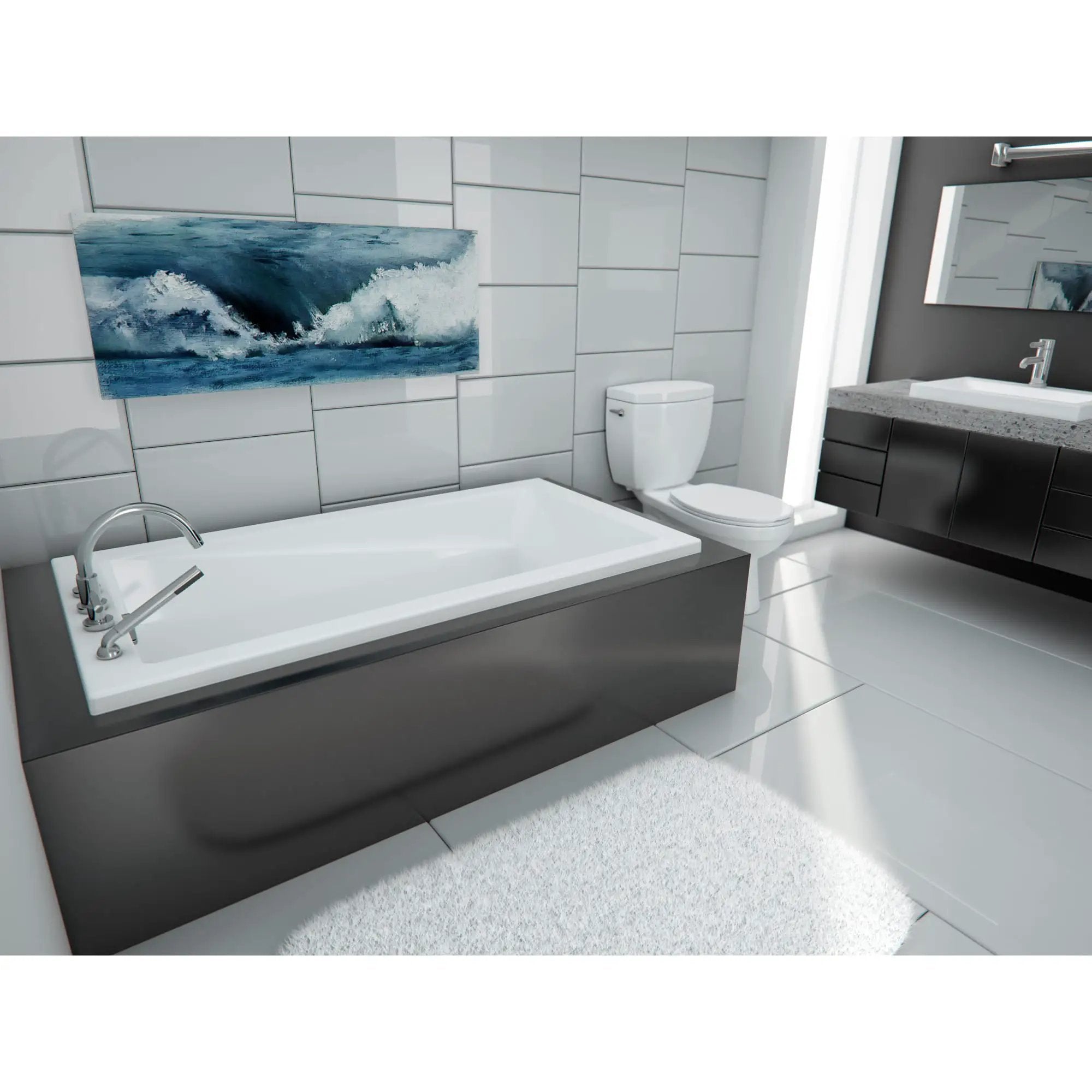 white bathtub