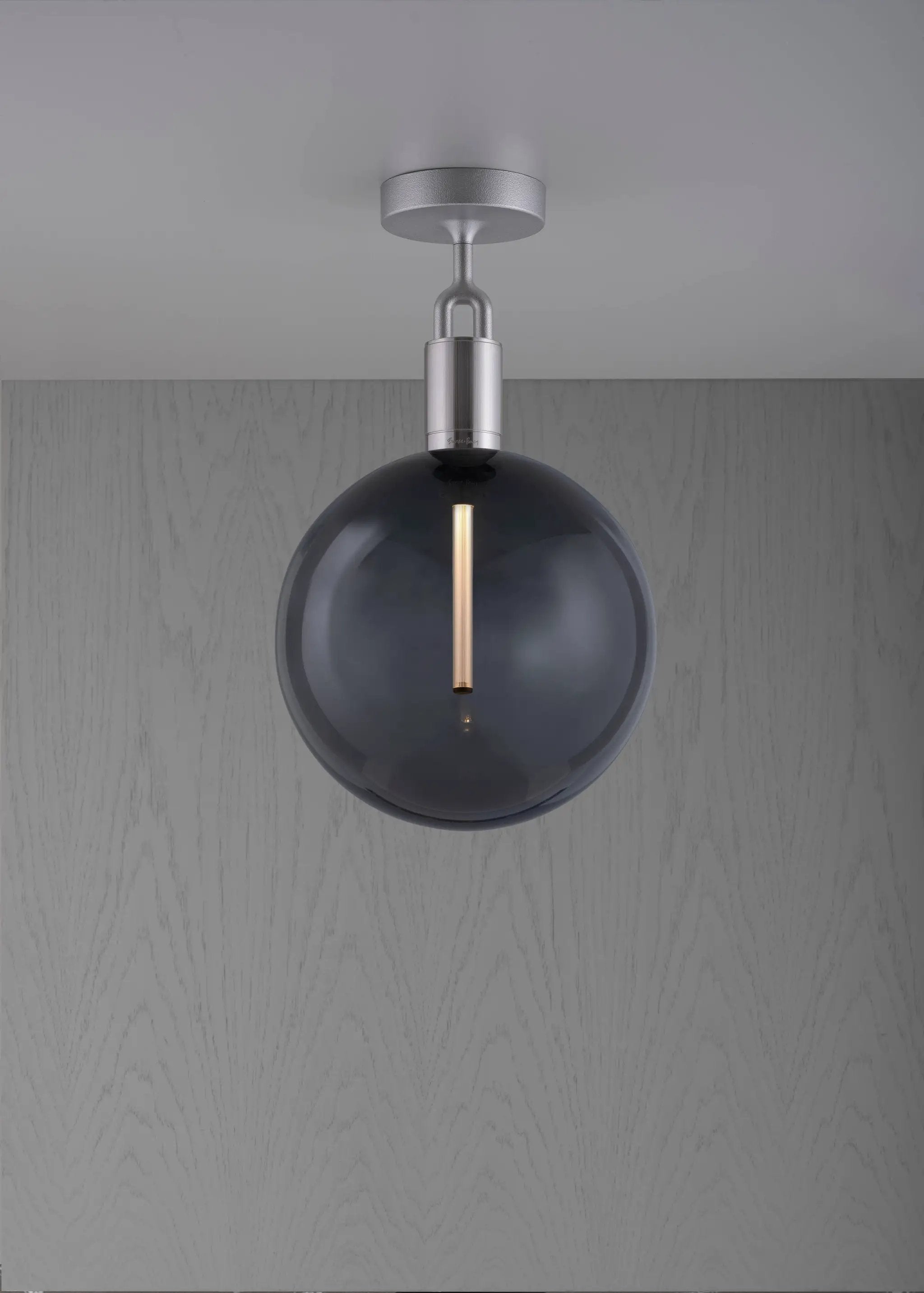 Buster + Punch Forked Ceiling Light Smoked Globe Large by Buster + Punch